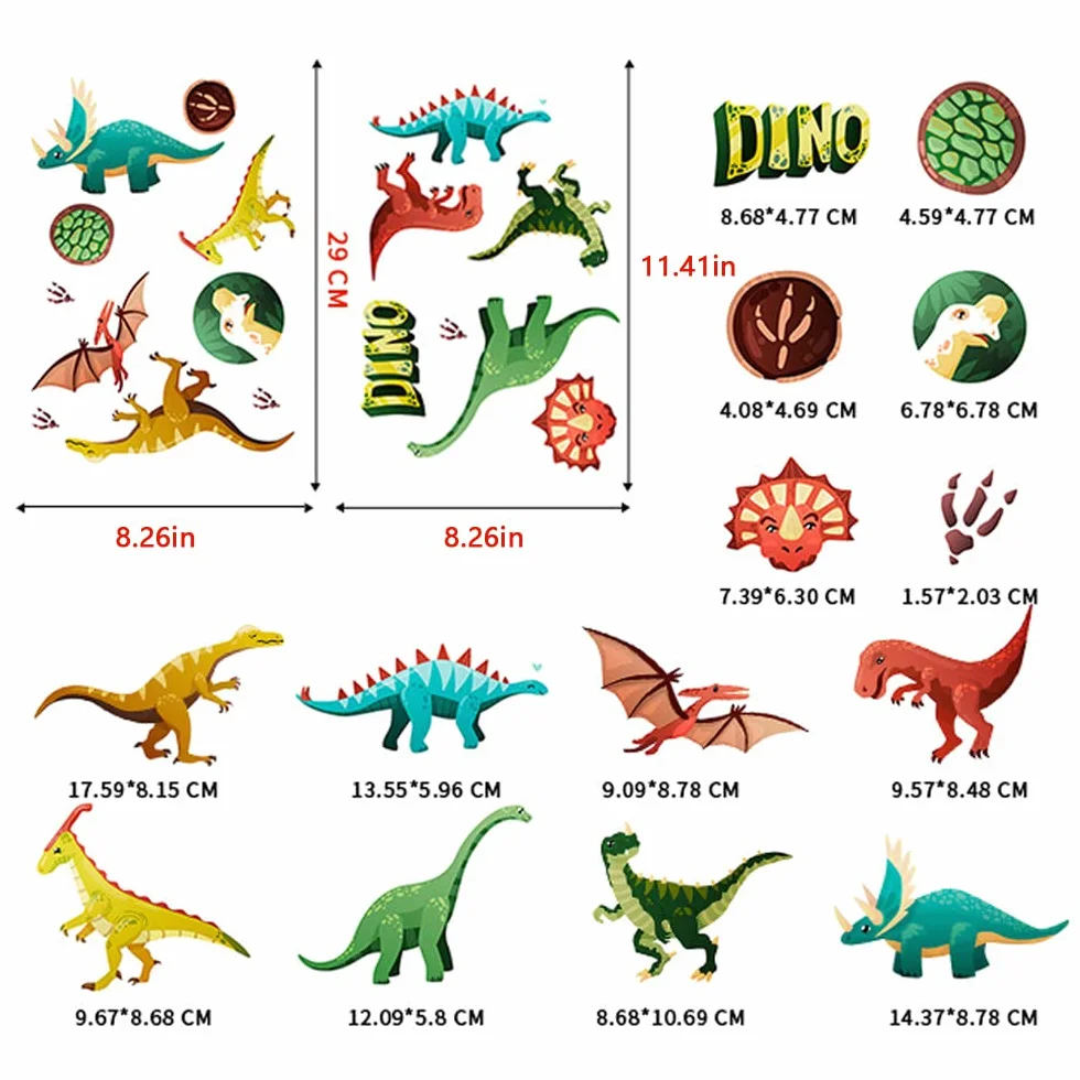 WUBAYI Stickers Muraux Lumineux Dinosaure Chambre Salon