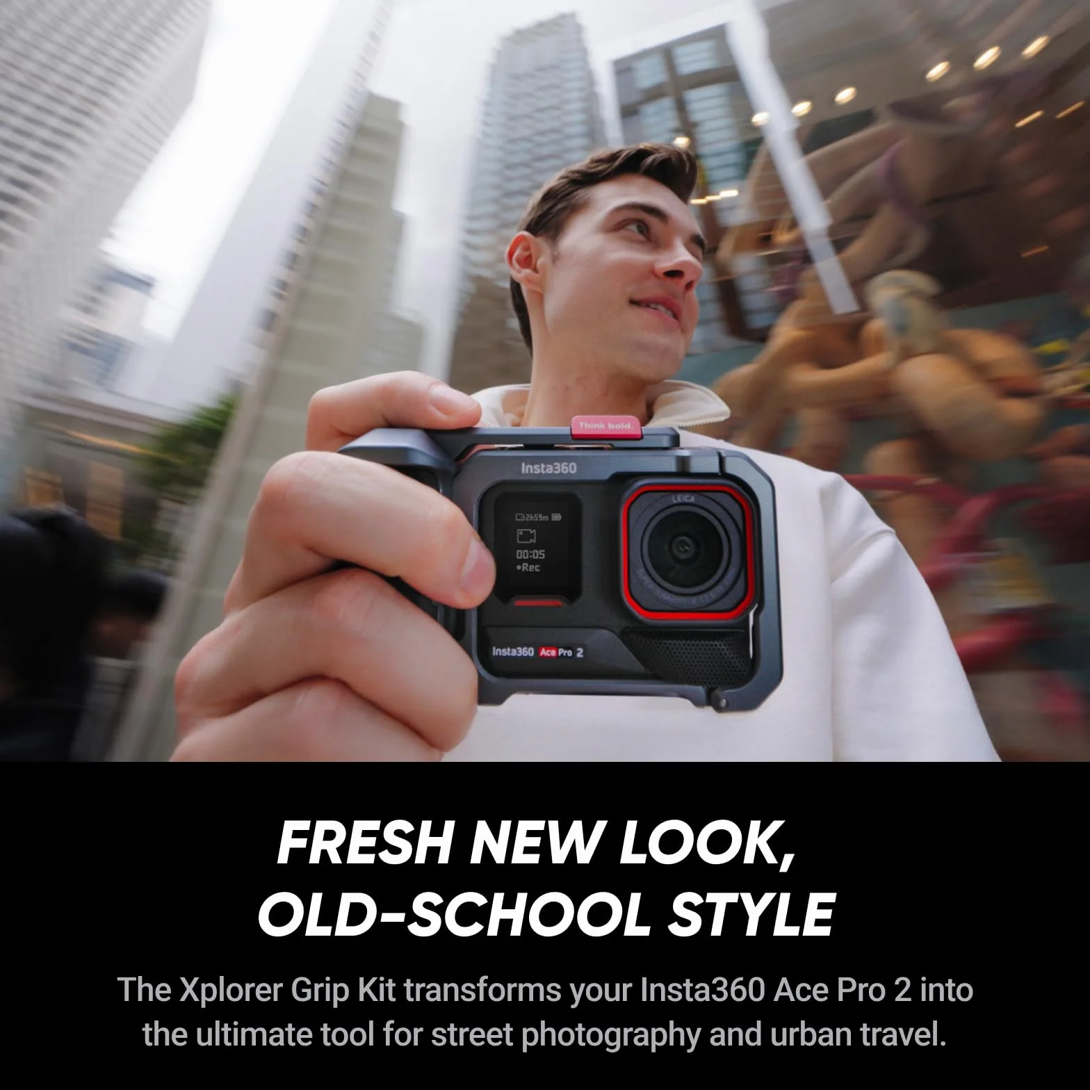 Insta360 Ace Pro 2 Xplorer-Bundle - wodoszczelna kamera sportowa 8K z Leica, czujnik 1/1,3", chip Dual-Ki, wiodąca wydajność przy słabym świetle, najlepszy dźwięk