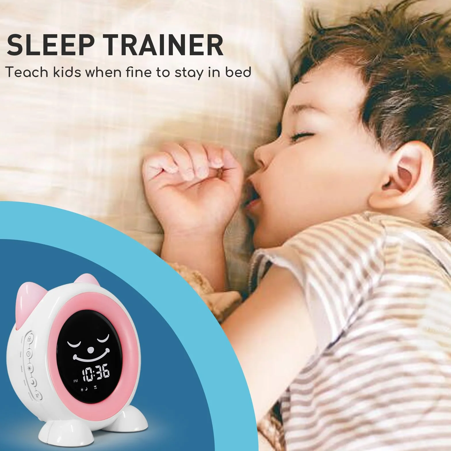 Time to Wake Réveil pour Enfants, I.CODE Horloge D'entraînement du Sommeil pour Les Tout - Petits avec Veilleuse et Minuterie Nap, Cadeau pour Les Enfants de 2 à 10 Ans (Vert forêt)
