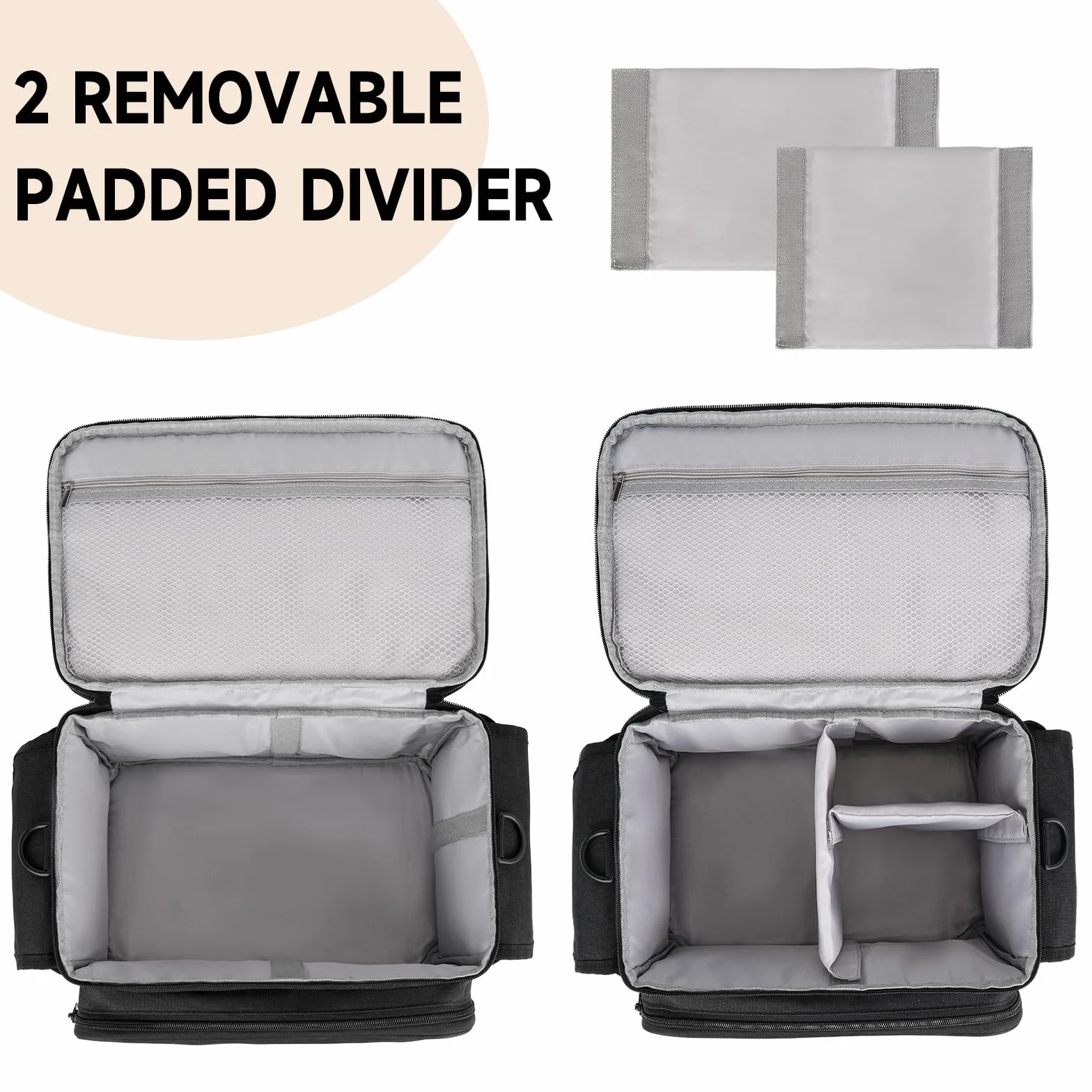 Boite à Couture,Sac de Rangement Couture Double Couche,XL Organisateur de Fournitures de Couture,Boîte à Couture de Voyage Portable,Panier de Couture pour Outils de Couture,Noir (Sac Uniquement)