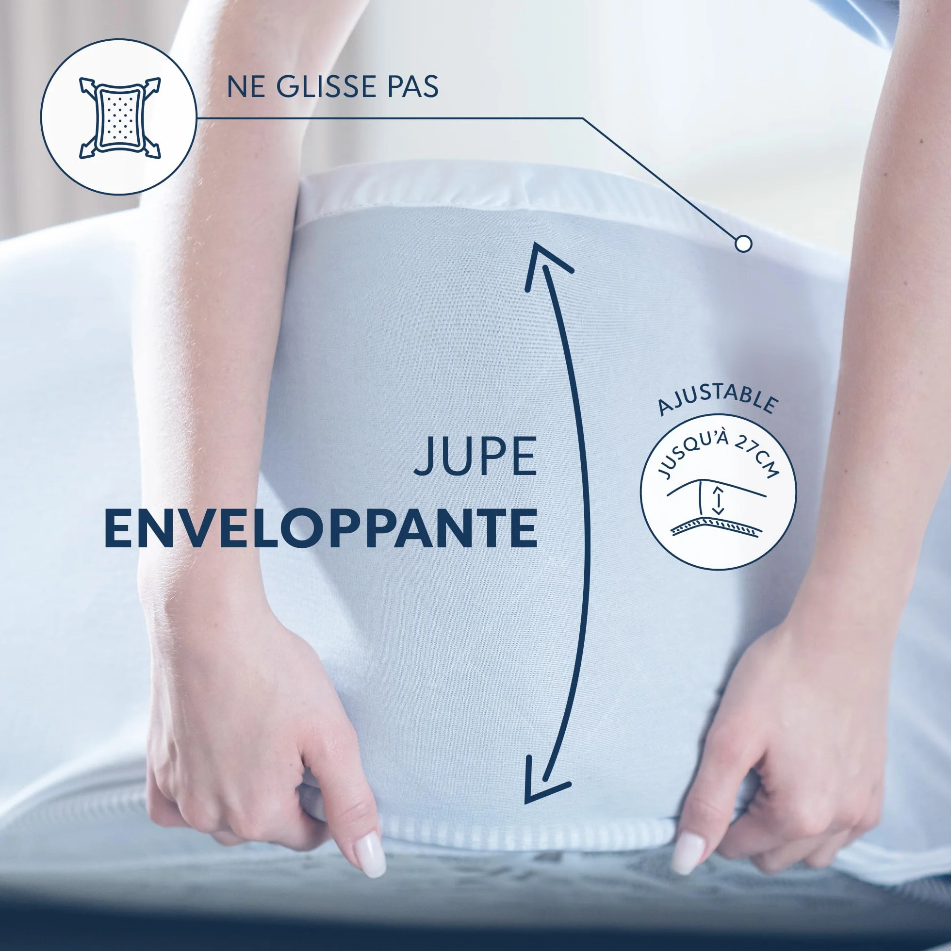 Dreamzie Protege Matelas 140x190 cm Imperméable Résistant Protection Optimale Respirante