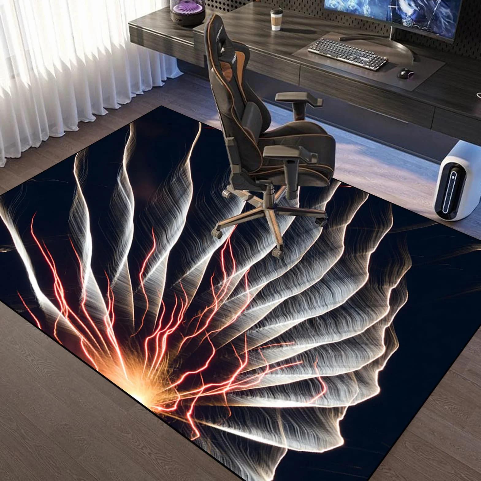 Tapis de Sol Bureau, Tapis de Protection pour les Sols 100 x 120 cm, Tapis de Chaise Gaming, Tapis Chaise de Bureau, Tapis de Chaise Roulante, Tapis de Sol pour Fauteuil Convient au Bureau à Domicile