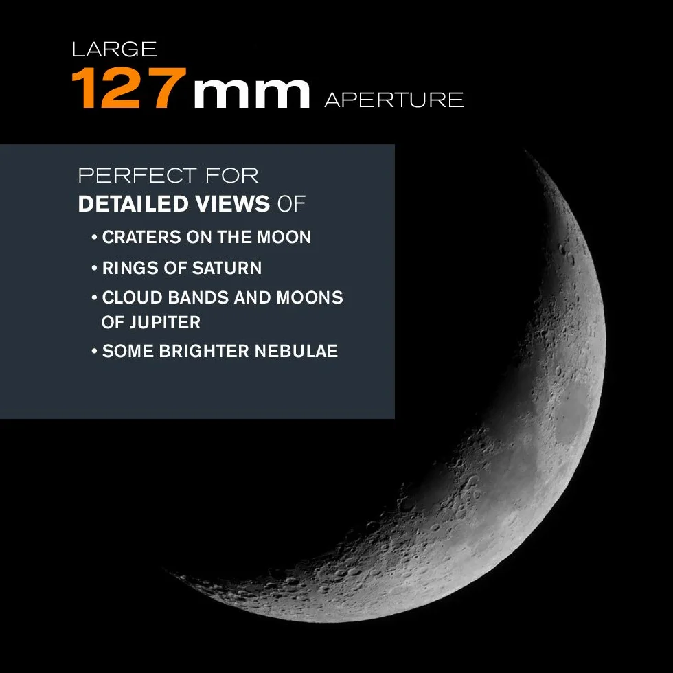 Celestron 21049 PowerSeeker 127EQ - Teleskop zwierciadlany Celestron 21049 PowerSeeker 127EQ, czarny