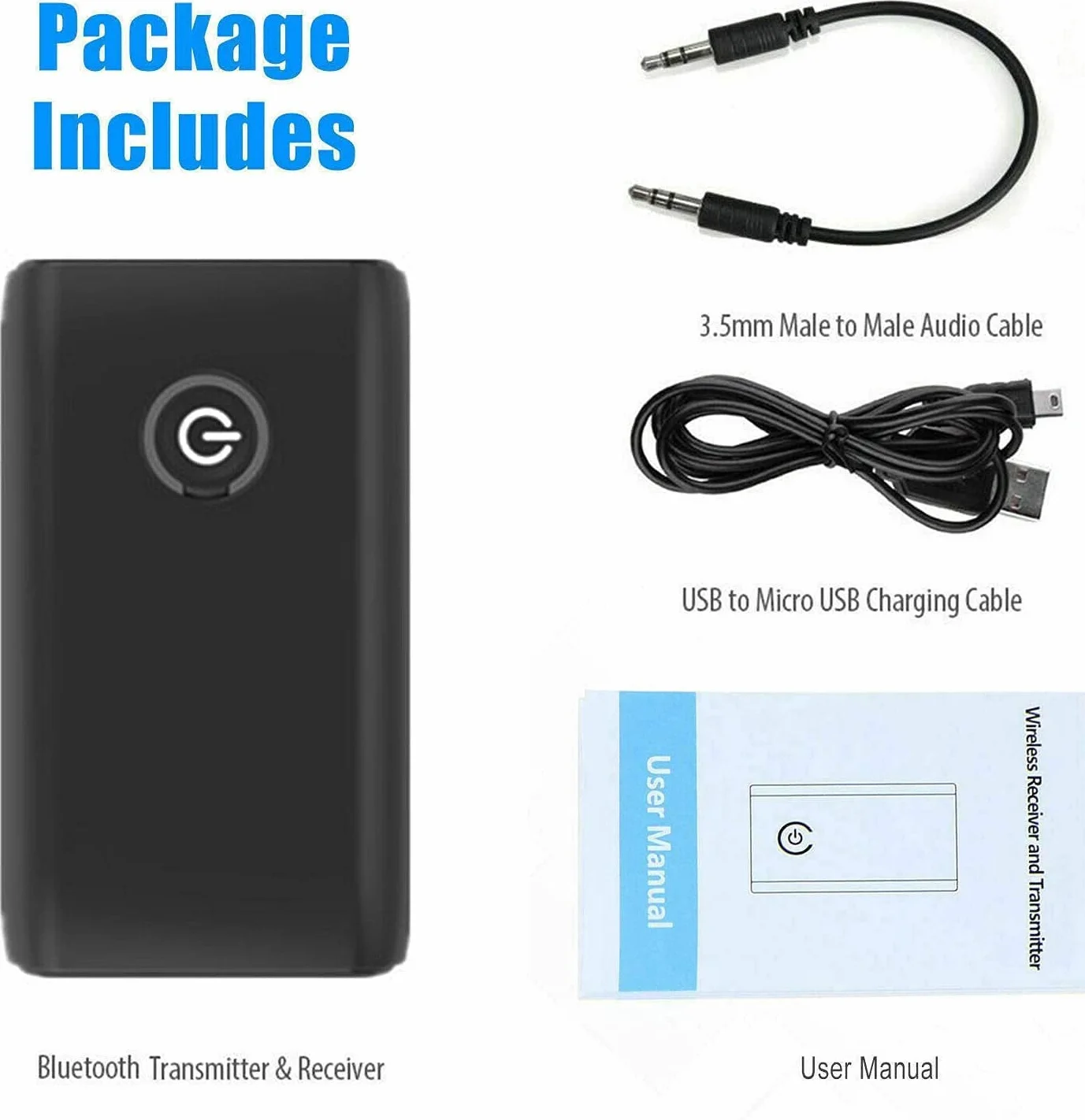 Nadajnik Bluetooth 5.0, nadajnik i odbiornik, adapter Bluetooth 2 w 1, gniazdo 3,5 mm APTX i USB, kompatybilny z TV/PC/systemem stereo/Maiso