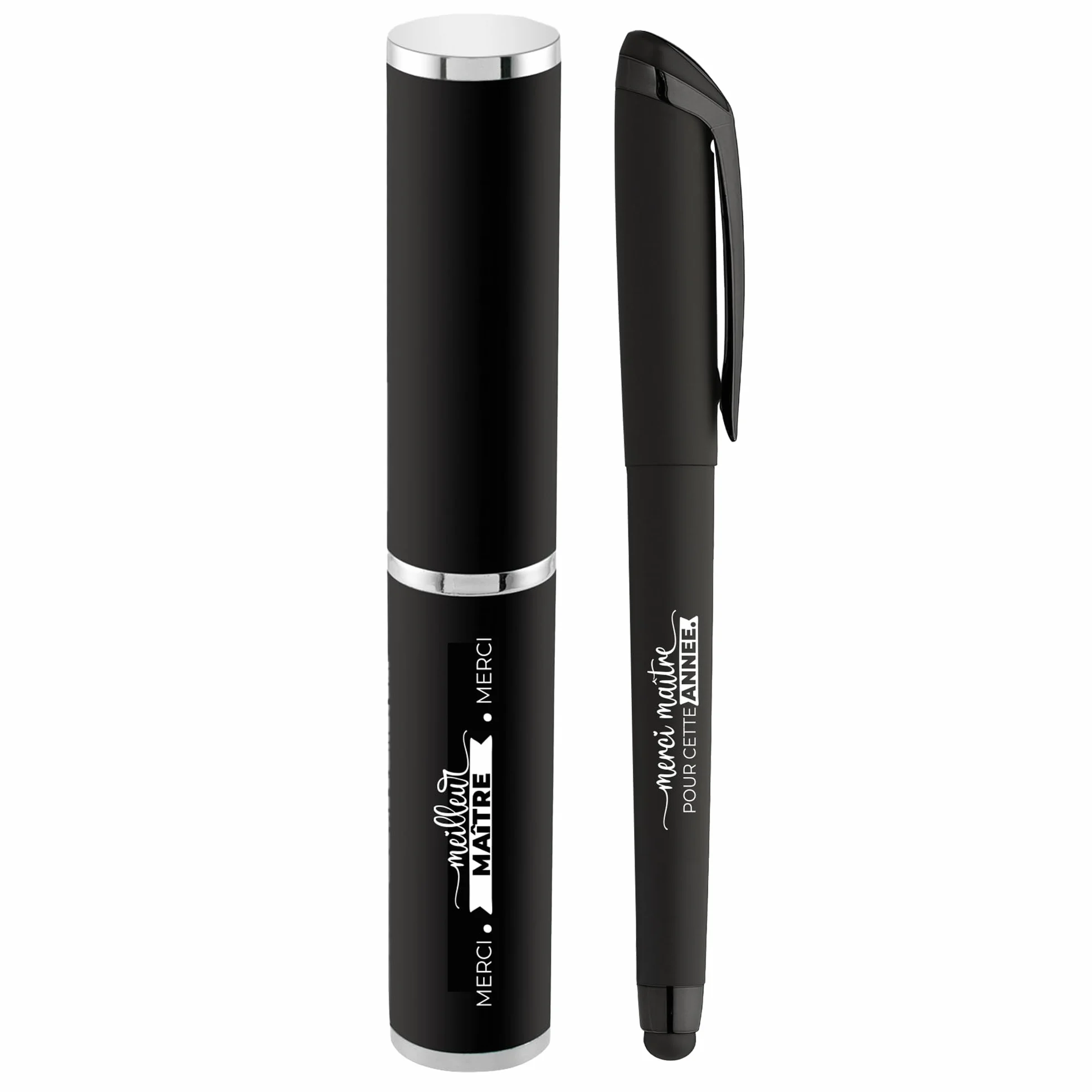 STYLO personnalisé avec stylet pour écran tactile et ÉTUI CADEAU offert Idée cadeaux PAS CHERS ÉCOLE NOËL