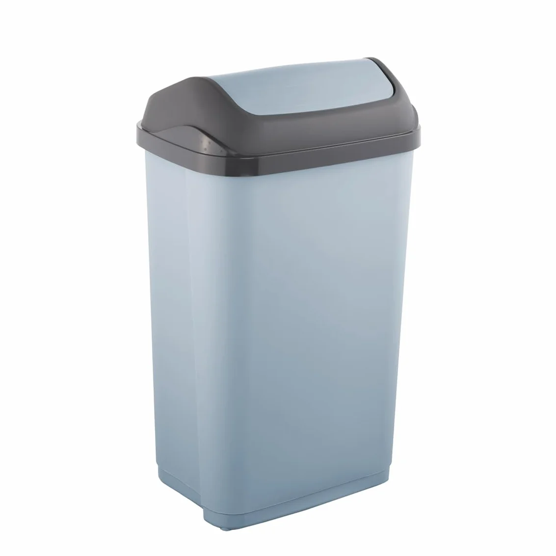 Keeper Poubelle avec couvercle basculant 50 L 38,5 x 29 x 66 cm Bleu Nordic Blue