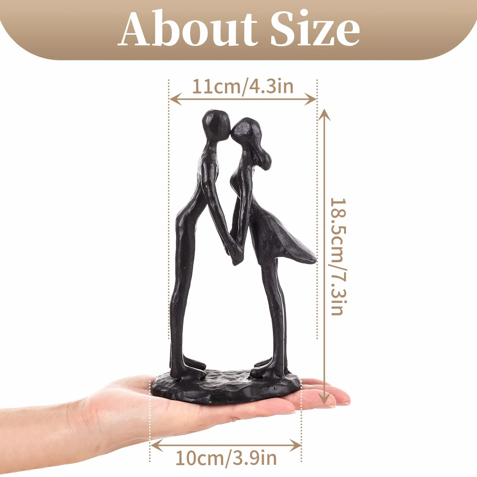 Sziqiqi Statue Couple Amoureux Cadeau Anniversaire Mariage pour Femme Homme Épouse Mari