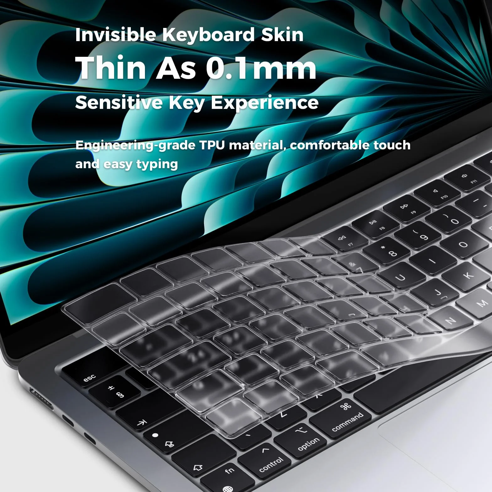 Protection Clavier Compatible MacBook Air M5 M4 M3 M2 13.6" 15" 2026-2022 MacBook Pro M5-M1 Pro/Max 14" 16" 2026-2021 TPU Clair