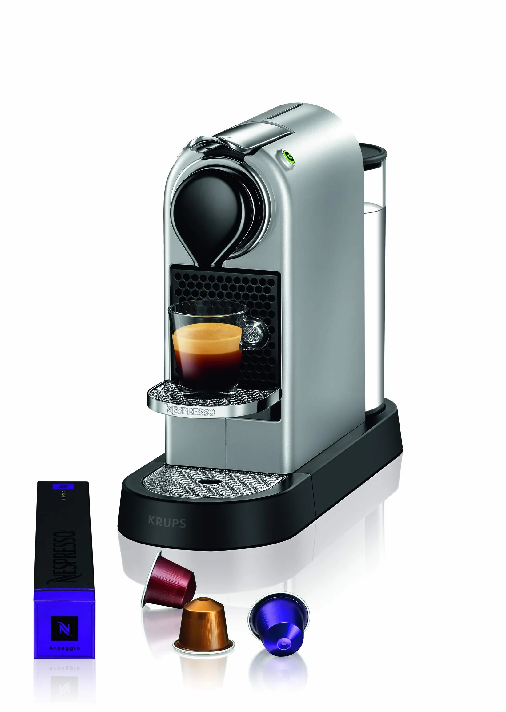 Machine à Café Nespresso Krups Citiz Argent Cafetière à Capsules XN741B10