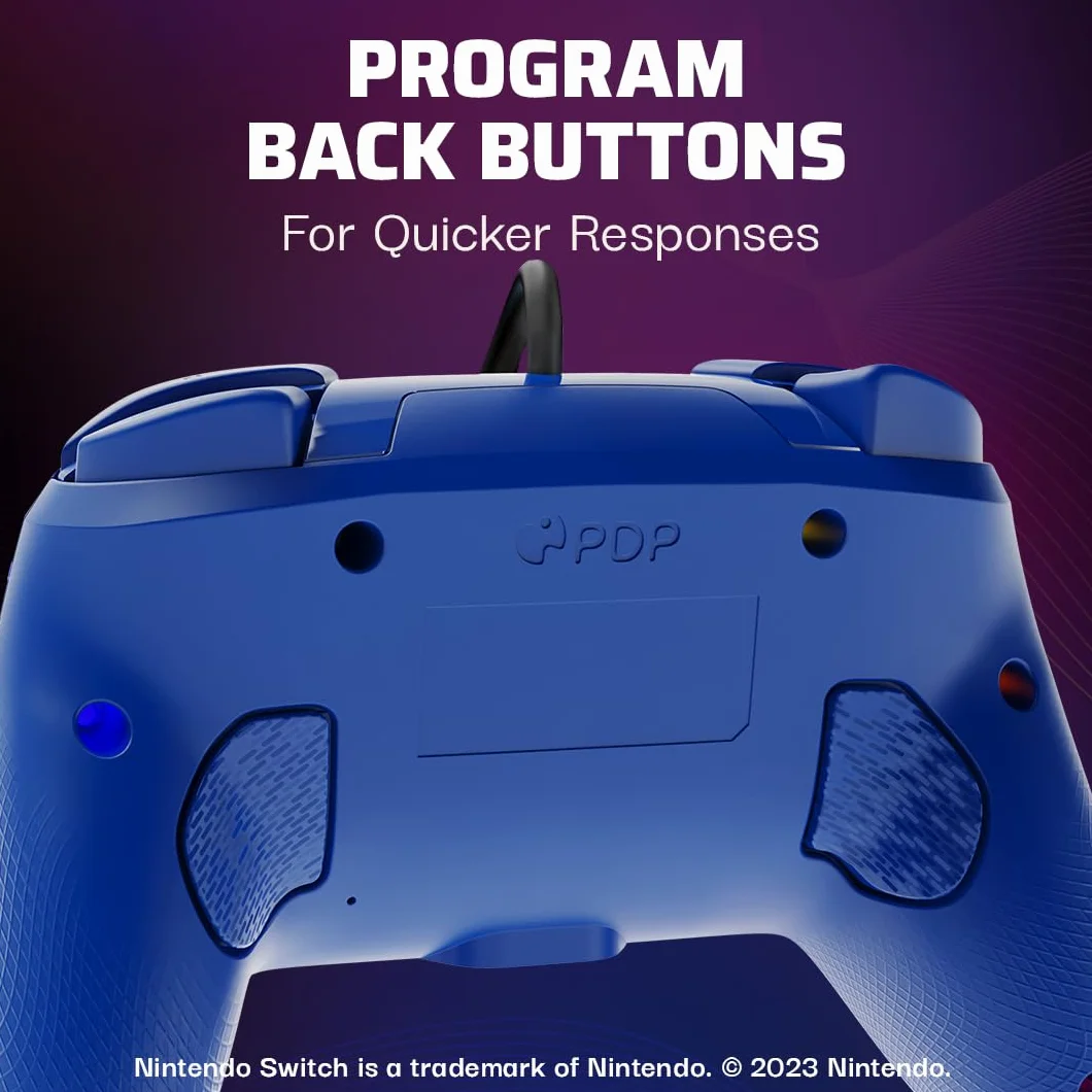 Switch Afterglow Wave Wired Controller Blue