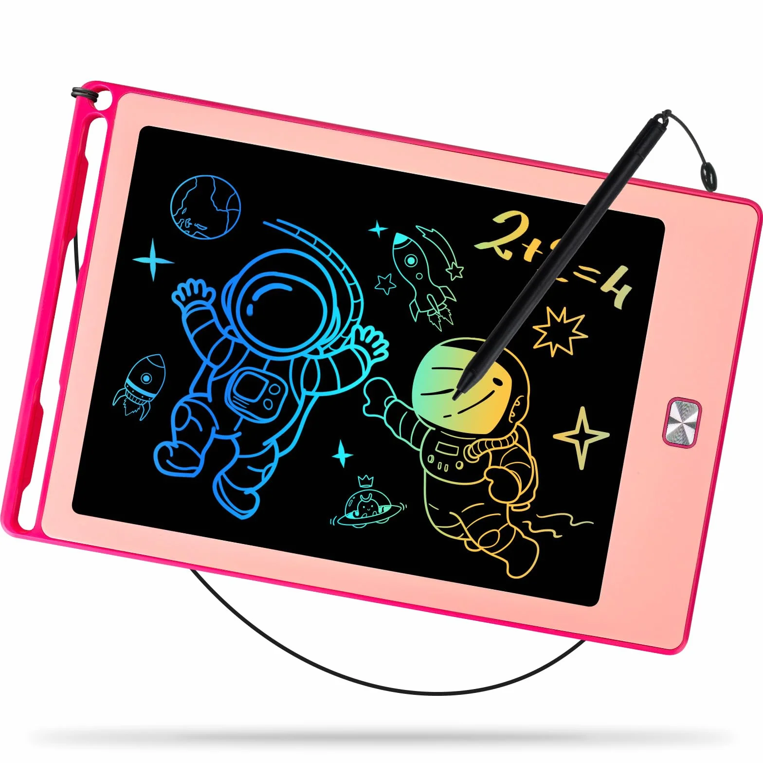 Tablette d'écriture LCD 8,5 Pouces, Ardoise Magique Réutilisable pour Enfants 3-10 ans Rose