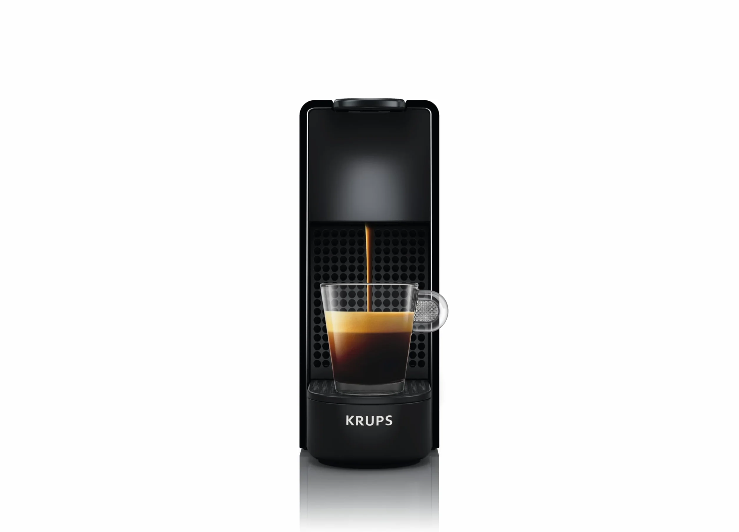 Nespresso Krups Machine à Café Essenza Mini Noir, 19 Bars + Kit de Bienvenue, Design Compact, Expresso et Lungo, Arrêt Automatique, YY2910FD