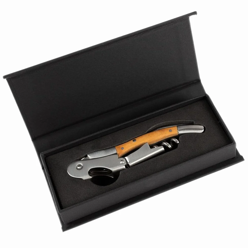 Ocadeau Sommelier personnalisé avec gravure texte – Couteau Sommelier personnalisable - Idée cadeau homme personnalisé pour anniversaire, noël, fête pères