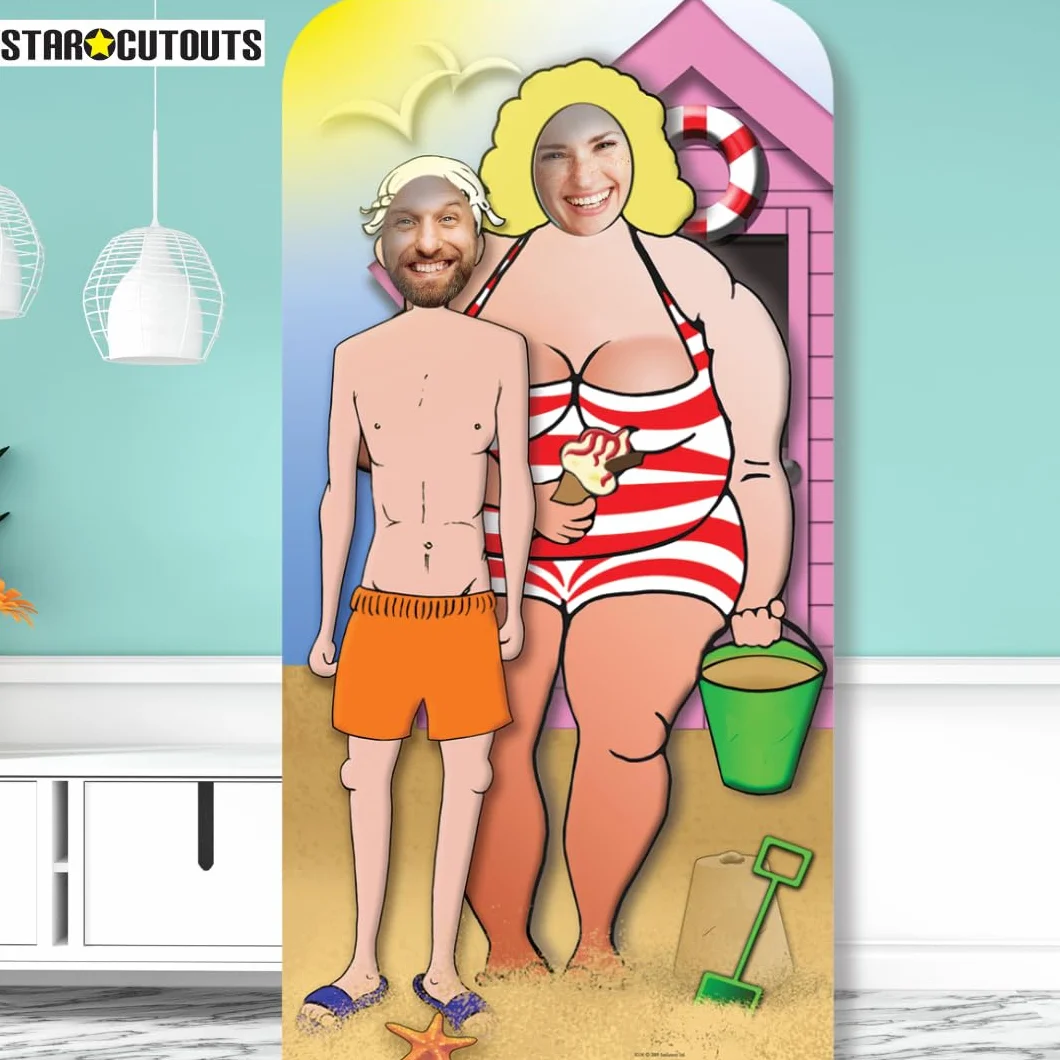Star Cutouts Stsc134 Figurine Géante Passe-Tête Couple A La Plage 186 Cm