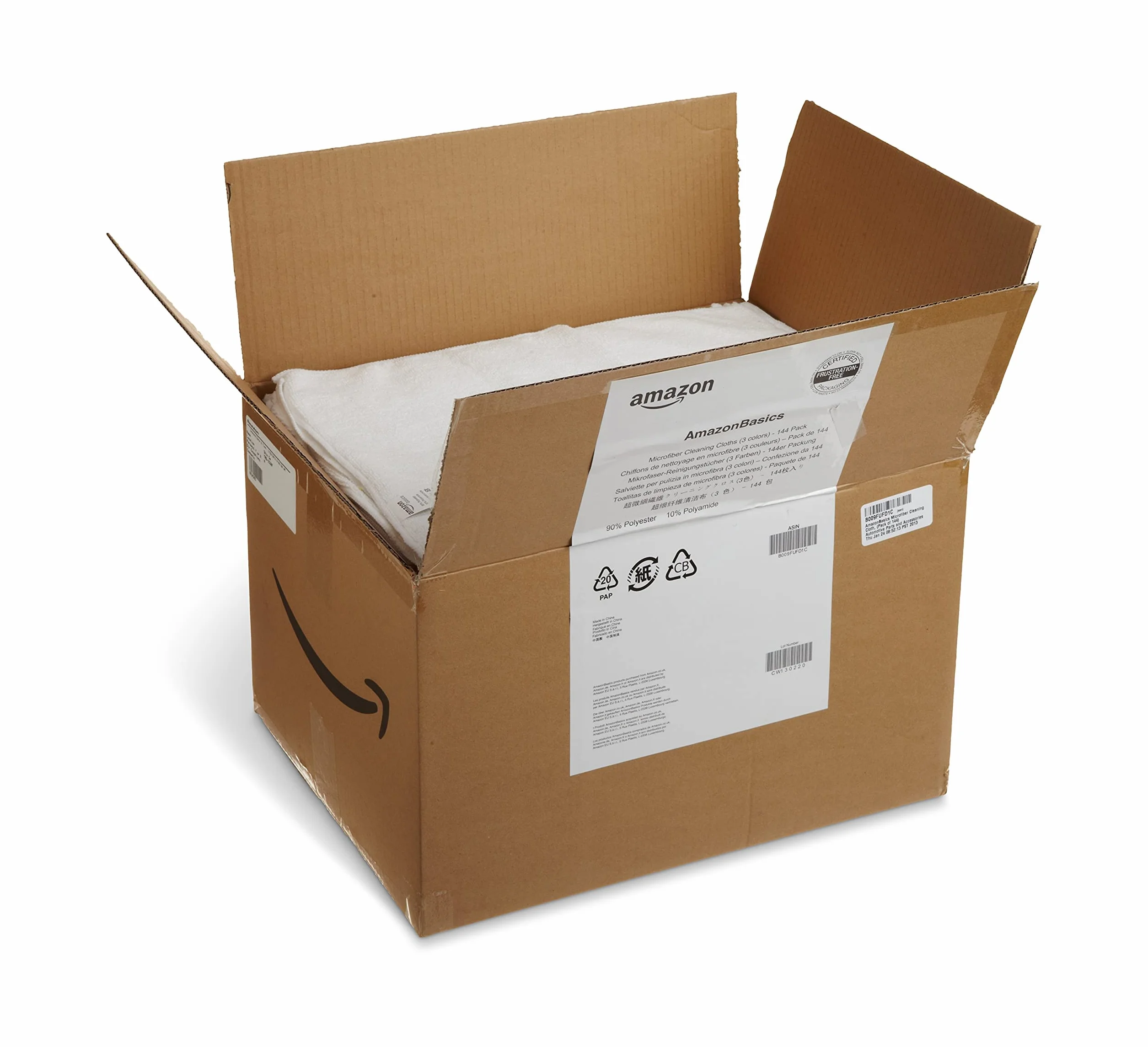 Amazon Basics Microfibre Chiffon de Nettoyage, Lot de 144, Multi, 30.5 x 40.6 cm