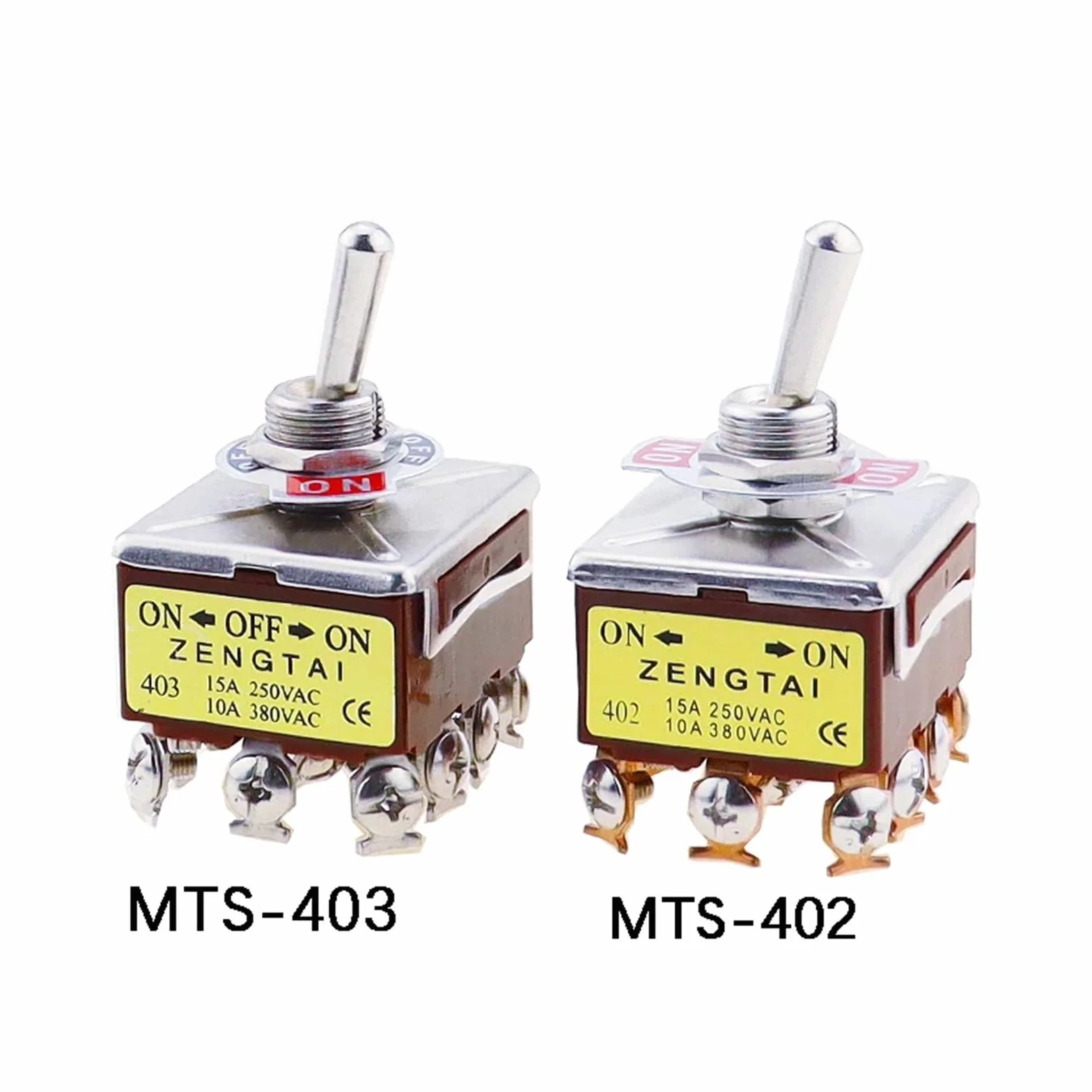 złącza 1 szt. E-TEN 403 wysokiej klasy przełącznik kołyskowy 12Pin ON-OFF-ON srebrny styk miedziany Pin 12mm 250V 15A przełącznik kołyskowy(E-TEN 403 ON-OFF-ON)