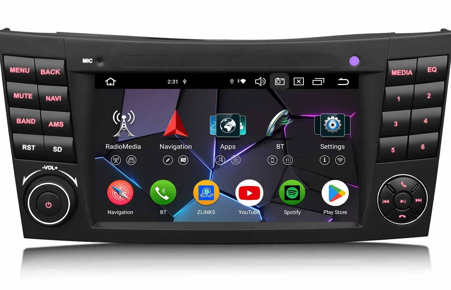 Radio samochodowe 8 rdzeni Android 14 [4+64GB] GPS nawigacja dla Mercedes Benz klasy E W211 klasy CLS W219, bezprzewodowe Carplay, Android Auto, DSP, Canbus, RDS, SWC, Bluetooth 5.0, WiFi, DAB+