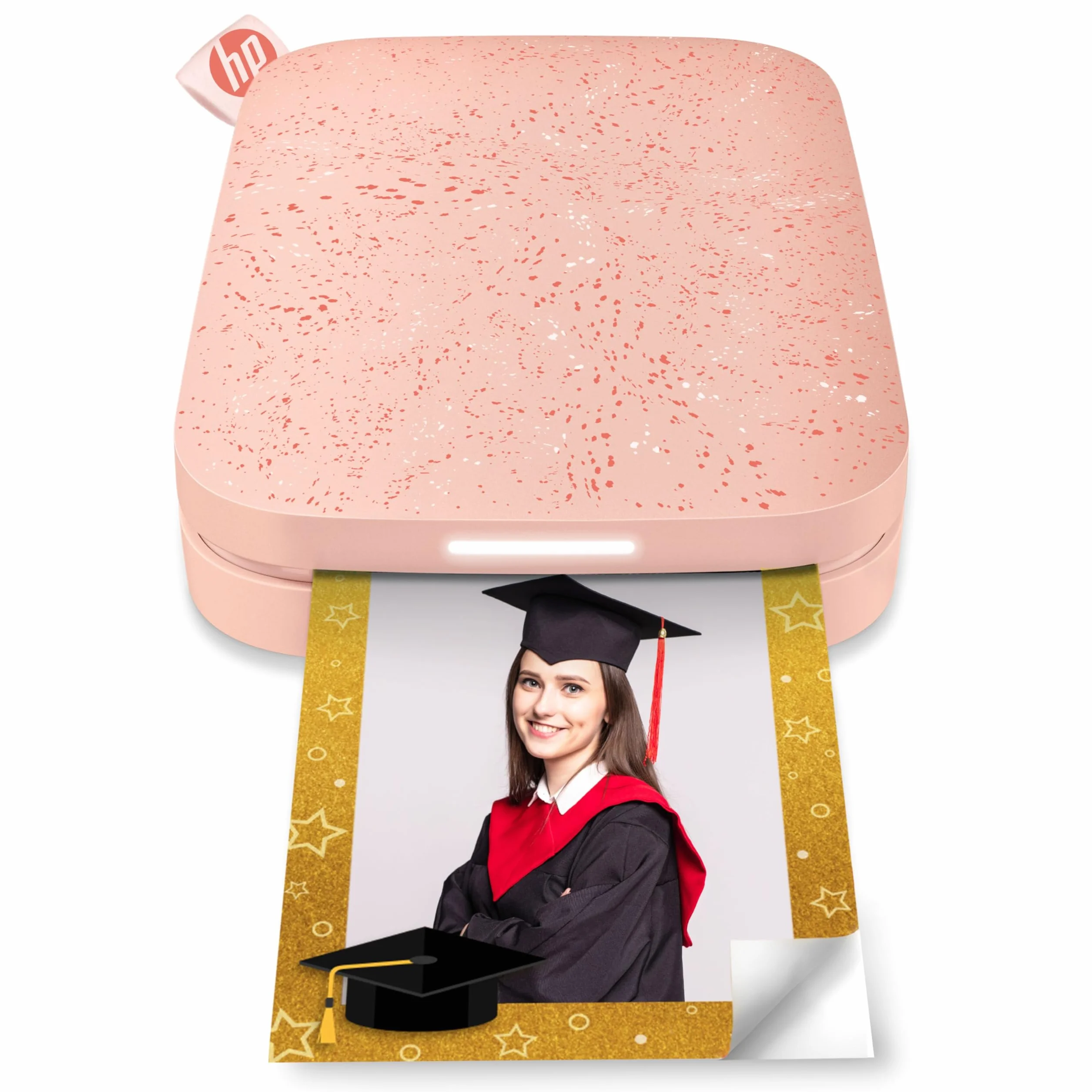 HP Zębatka przenośna 5 x 7,6 cm natychmiastowa drukarka zdjęć Różowy wydrukuj ZINK na papierze z ZINKz urządzeń z systemem iOS i Android, Pink, Printer