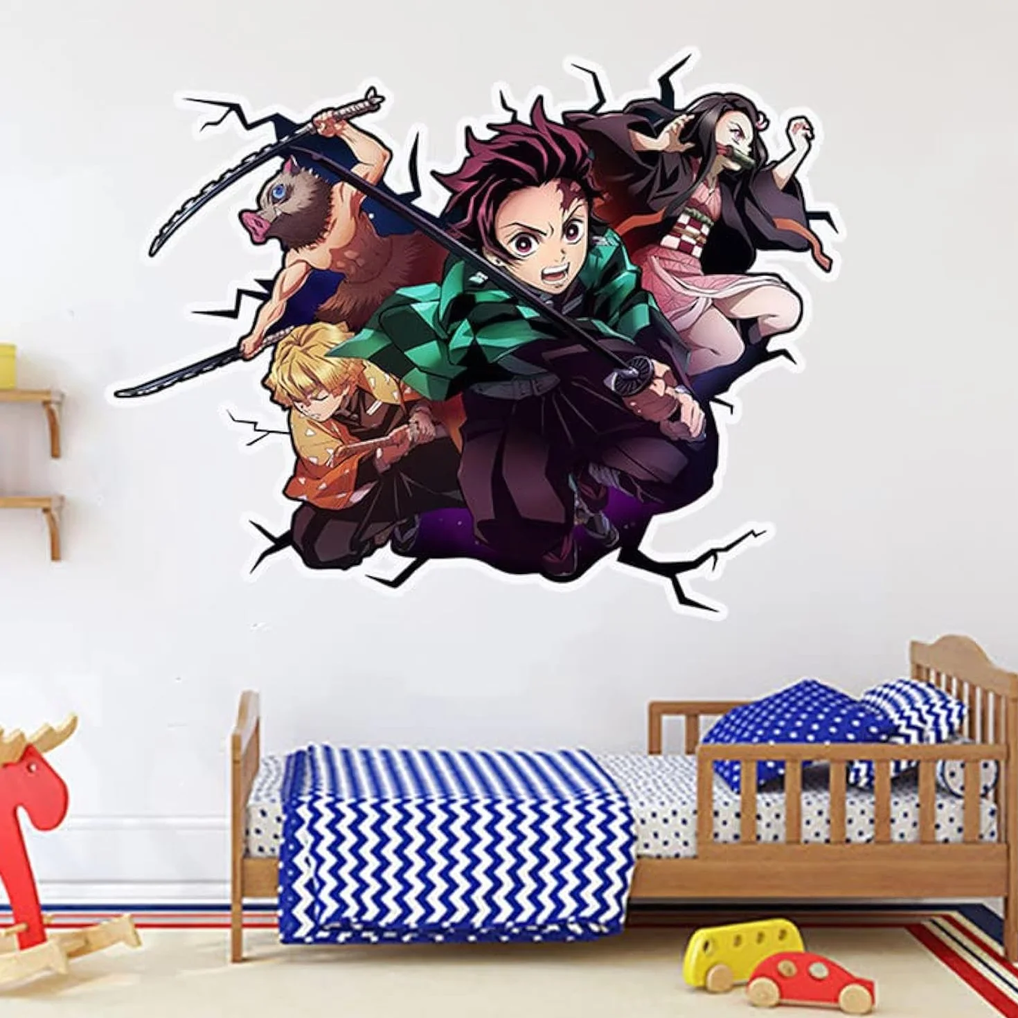 Autocollant mural Demon Anime Cartoon pour chambre d'enfant Décoration murale autocollante