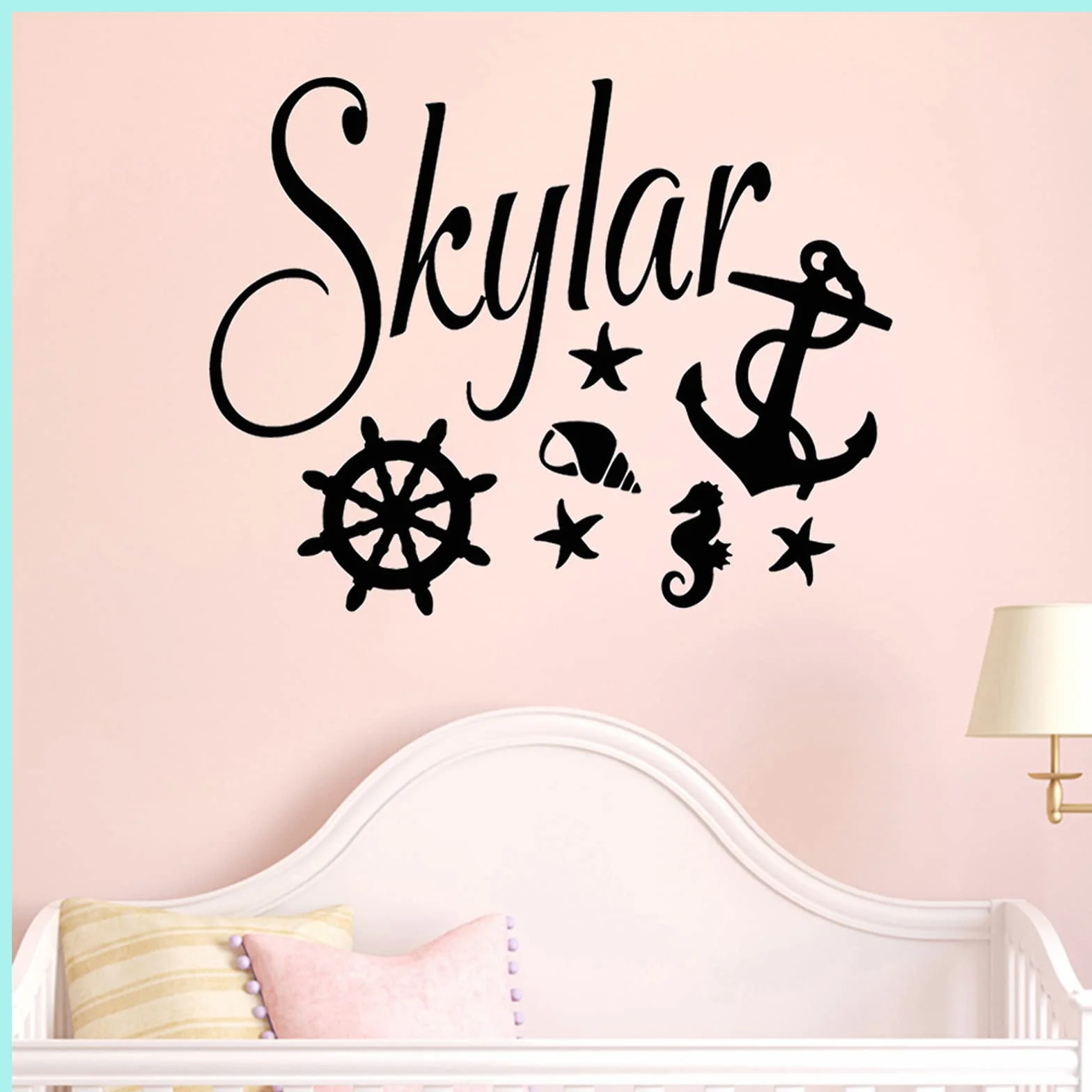 Autocollant Personnalisé Prénom Sticker Chambre Bébé Lettre Décorative Murale Style 2 XL