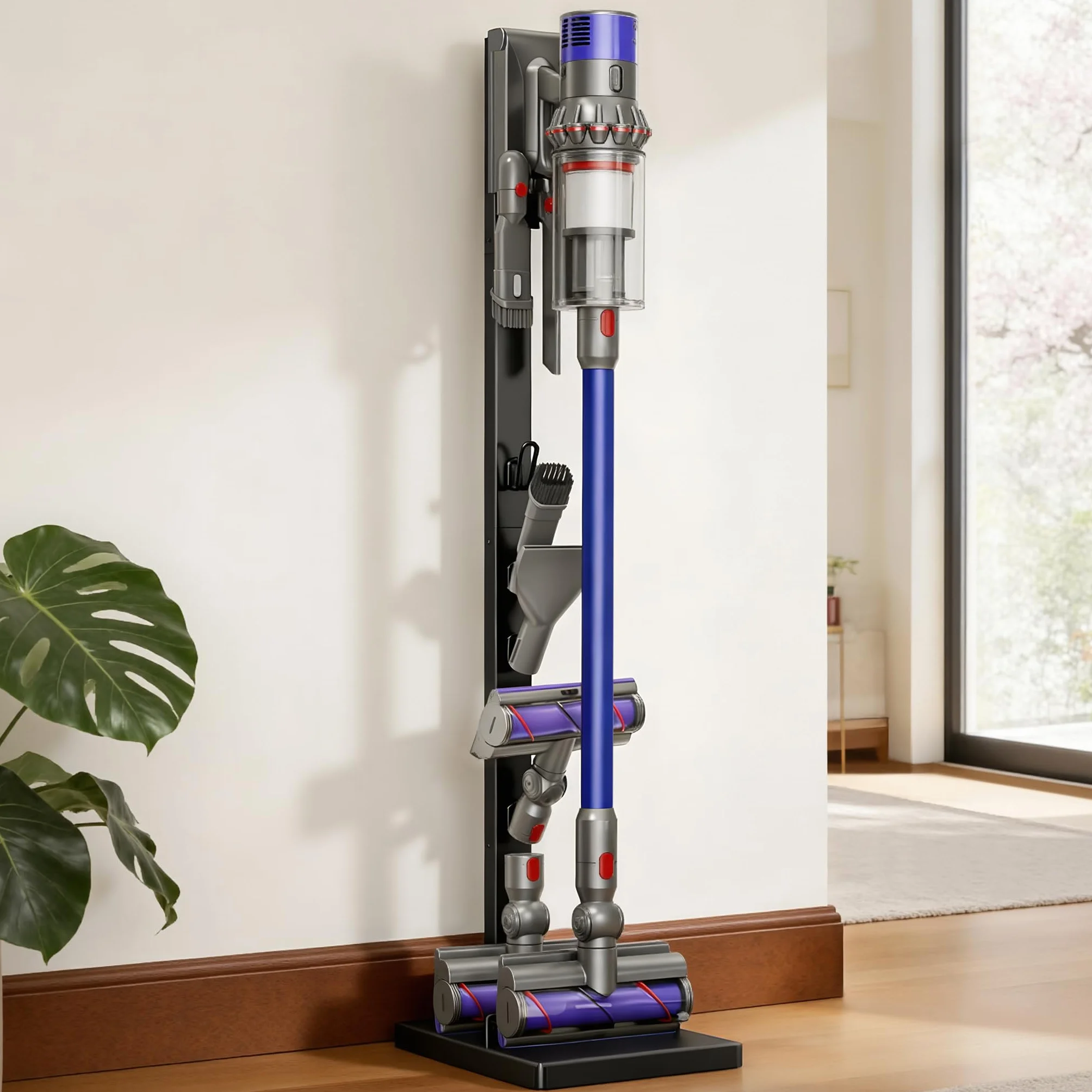 pickpiff Support pour aspirateur Dyson sur pied, compatible V15 V12 V11 V10 V8 V7 V6 / DC58 DC59 DC62 DC74 – rangement pour accessoires, gain de place, installation facile