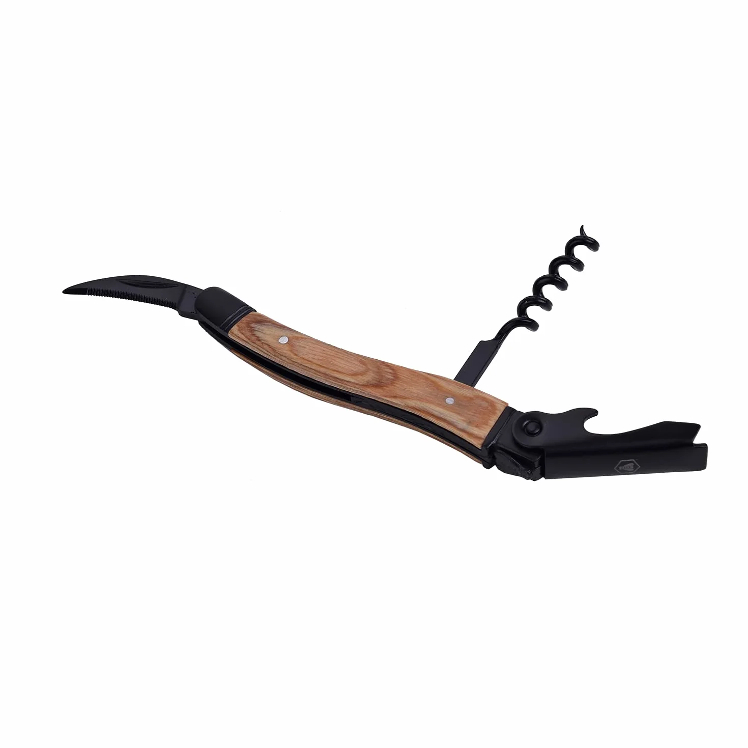 LAGUIOLE - LAGUIOLE Planchette Dégustation Fromage Tire-Bouchon Ouvre-Bouteille Vin Sommelier Couteau Pliant Multifonction, Bois Acacia, 23cm - Bois - Bois Clair