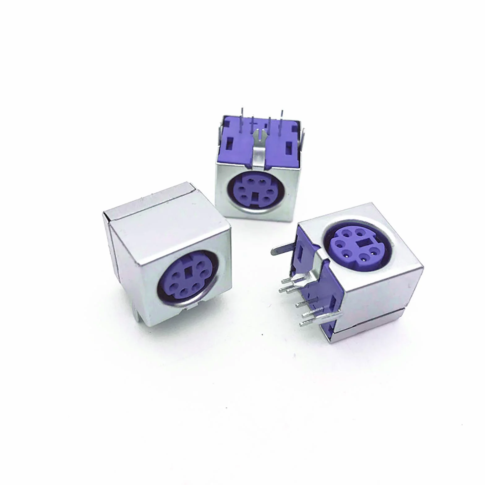 Lot de 10 prises mini DIN PS/2 6 broches femelles PCB Violet