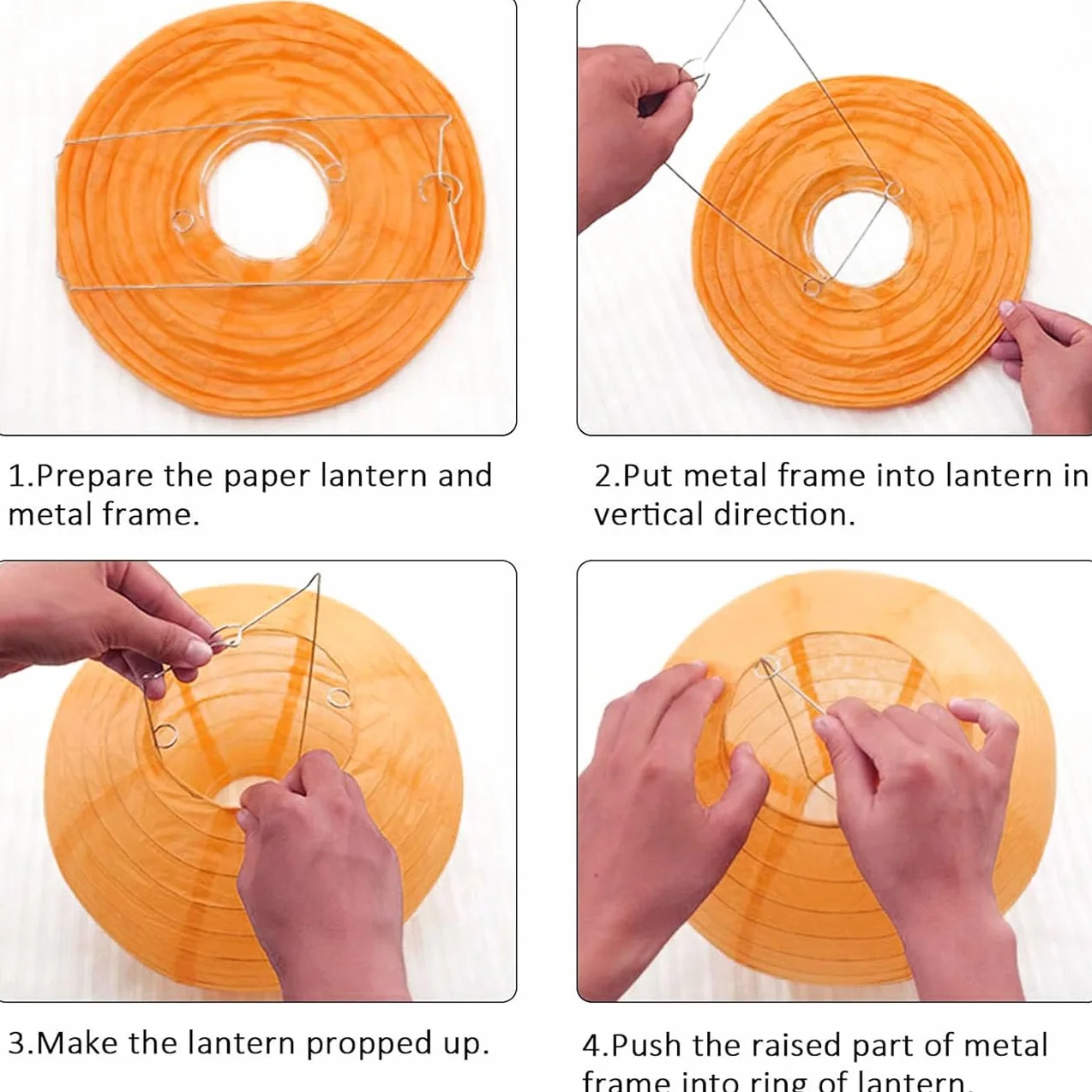 Lanternes en Papier Orange Rose et Poudre Chaude - Décoration pour Mariages Anniversaires Fêtes