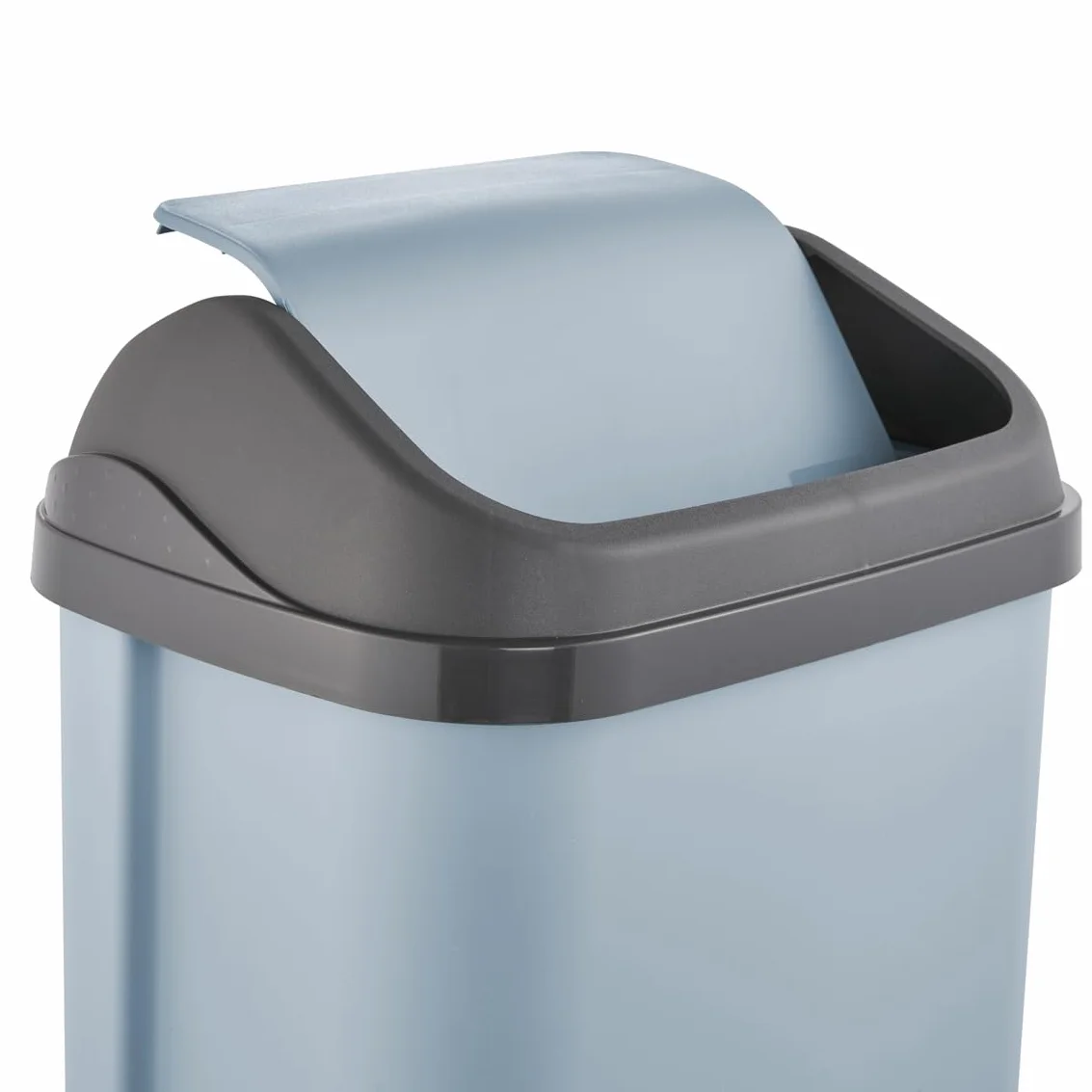 Keeper Poubelle avec couvercle basculant 50 L 38,5 x 29 x 66 cm Bleu Nordic Blue