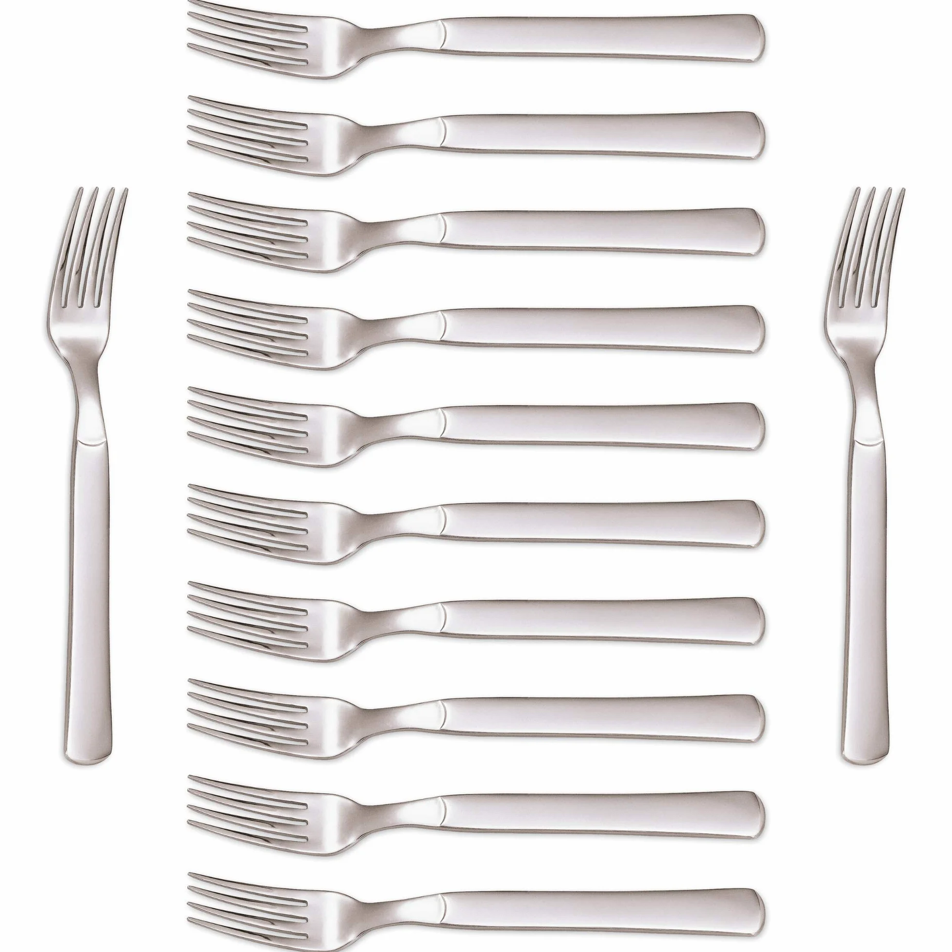 Arcos Couteaux de Table - Boîte 12 pièces Fourchette à Steak Fourchette de Table - Monobloc d'une Pièce Acier Inoxydable 18/10 et 200 mm - Couleur Argent (12 pcs)