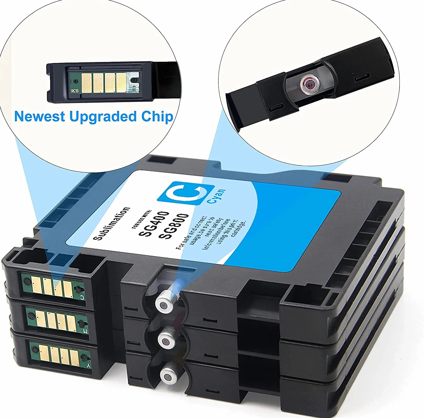 Aomya 4-Pack gc41 Sublimation Cartouche Transfert Thermique Compatible gc41 ipsio sg3100 sg2100