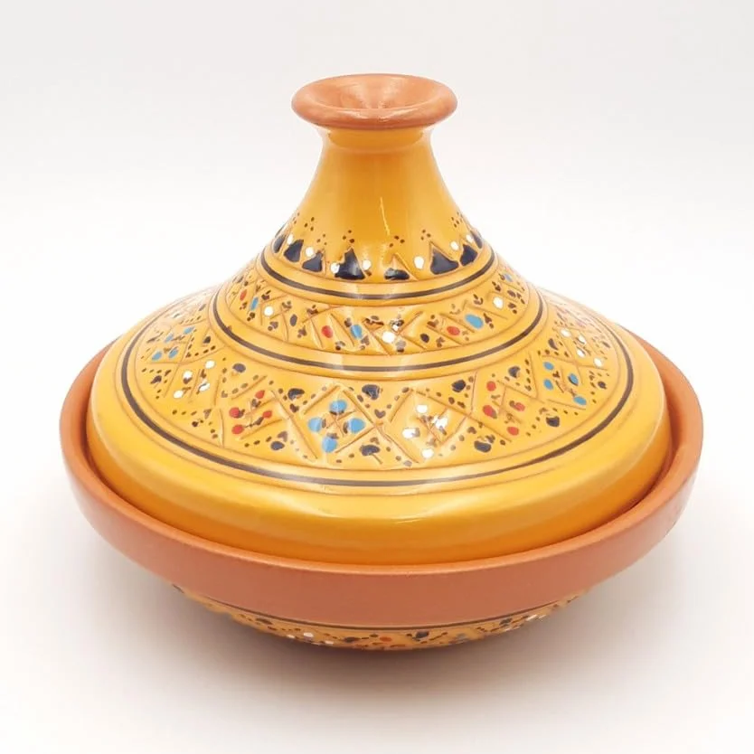 Tajine individuel évasé Marrakech Jaune - D 22 cm