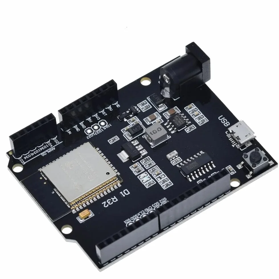 DollaTek UNO R3 ESP32 Carte de développement CH340G WiFi Bluetooth 4 Mo Flash DC 5V-12V Micro USB