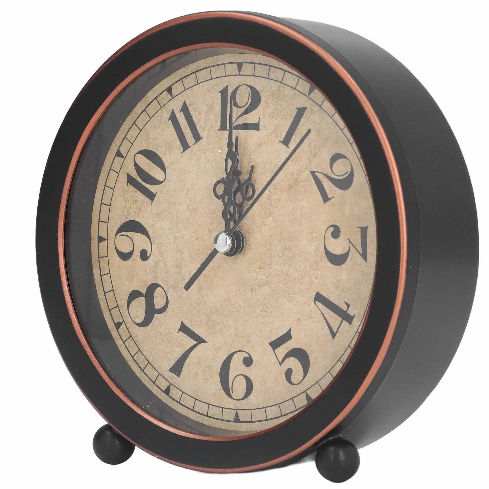 Réveil Analogique Vintage, Horloge de Bureau Rétro, Haute Précision, Design à la Mode, Tacked Silencieux