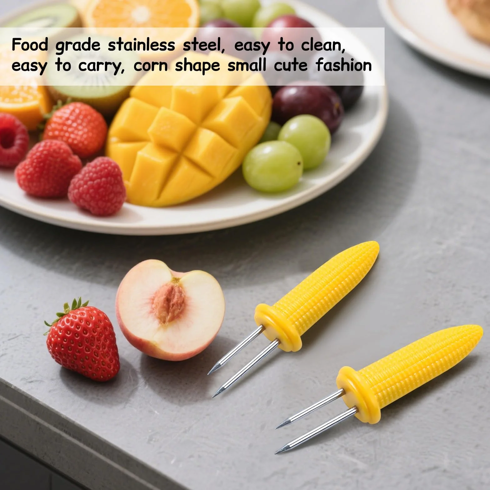Porte-Épis de Maïs en Acier Inoxydable 20 Pièces – Brochettes pour Grillade avec Boîte de Rangement, Résistant à la Chaleur