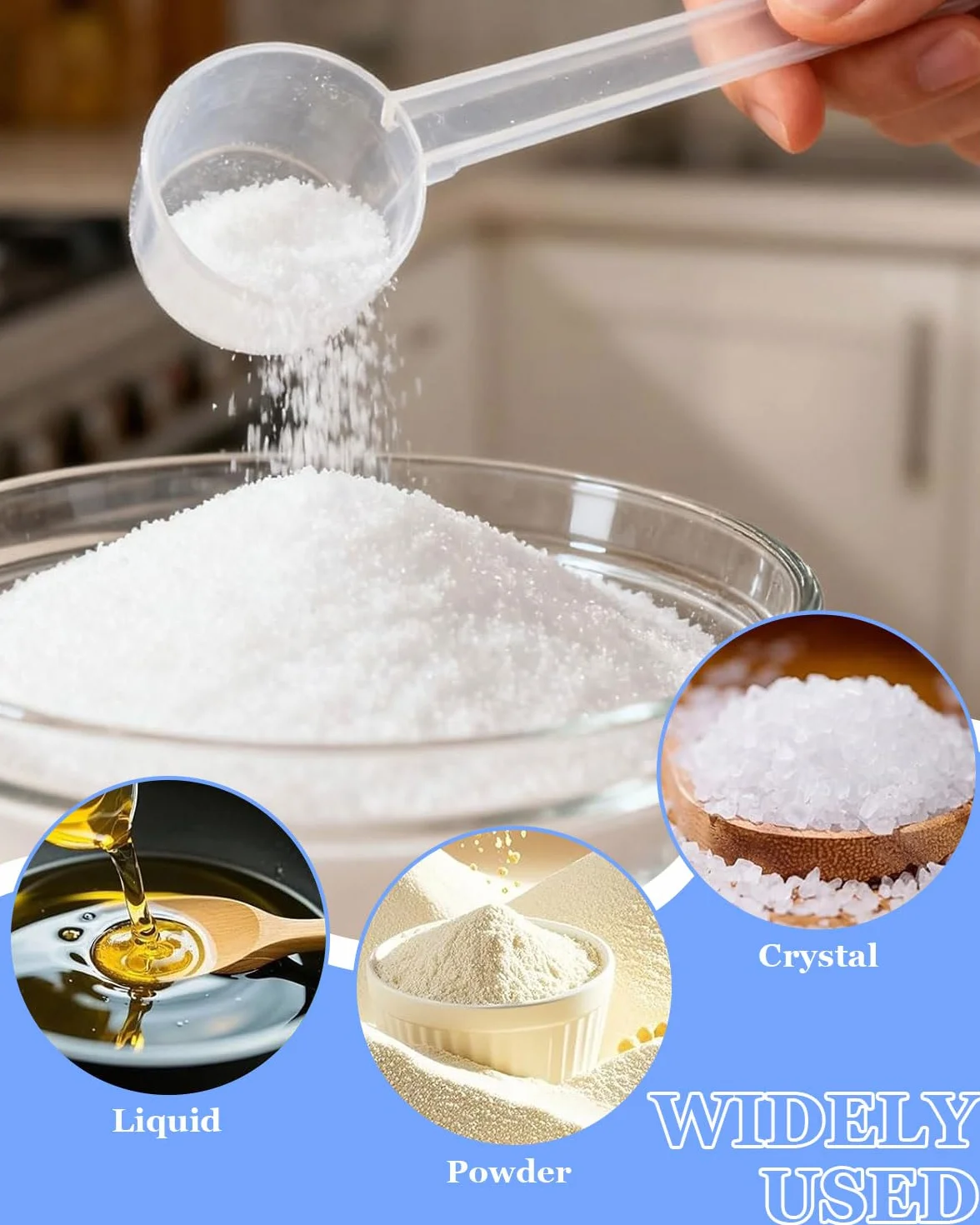 Lot de 6 cuillères doseuses transparentes avec graduation 2-5 g pour pâtisserie