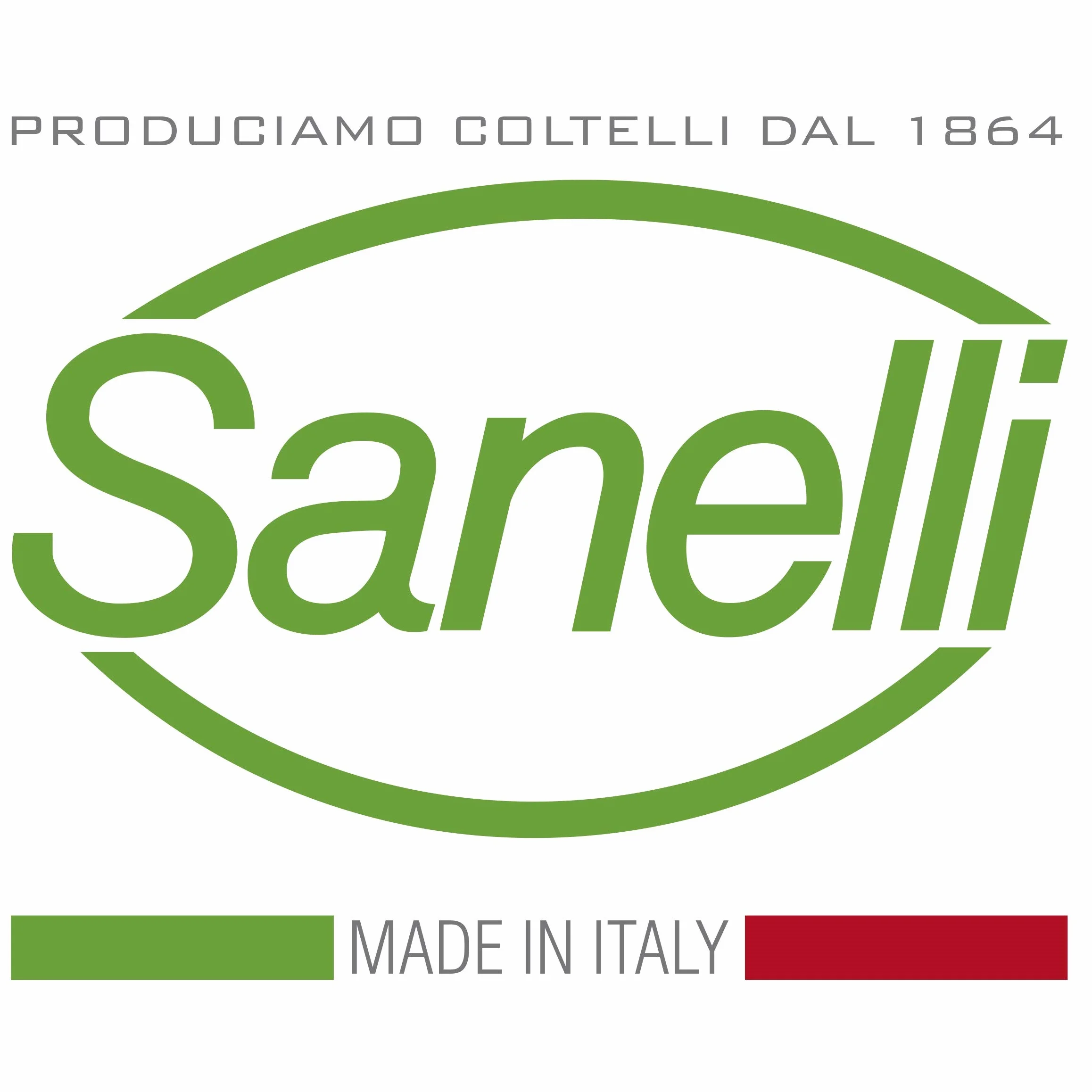 Sanelli Ligne Premana Professional,Couteau Chinois Cm.22,Acier Inoxydable,Vert et Rouge,34.5x3.0x10.0 cm