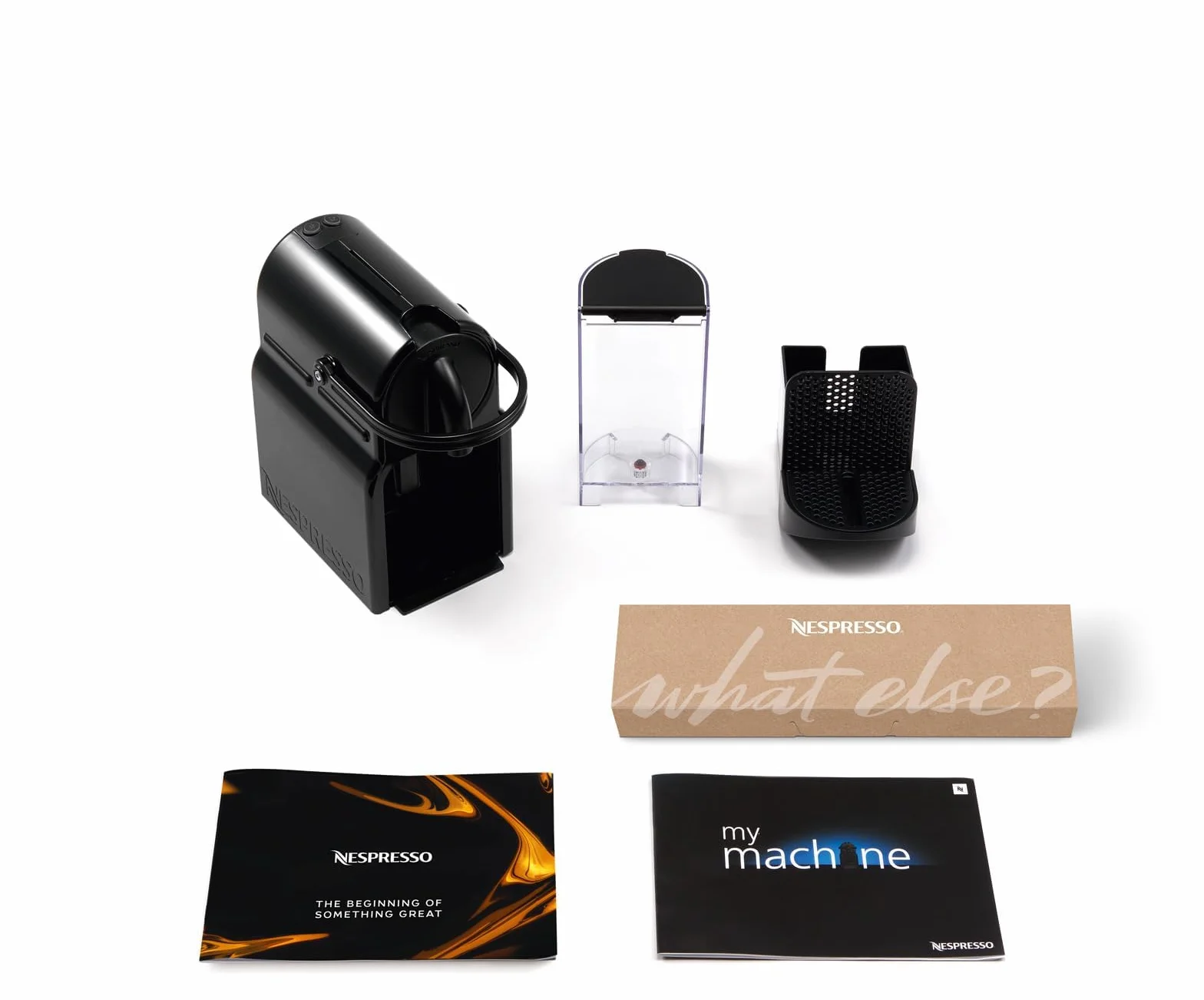 Nespresso De'Longhi Inissia Machine à Café Noir 19 Bars Design Compact Arrêt Automatique EN80.B