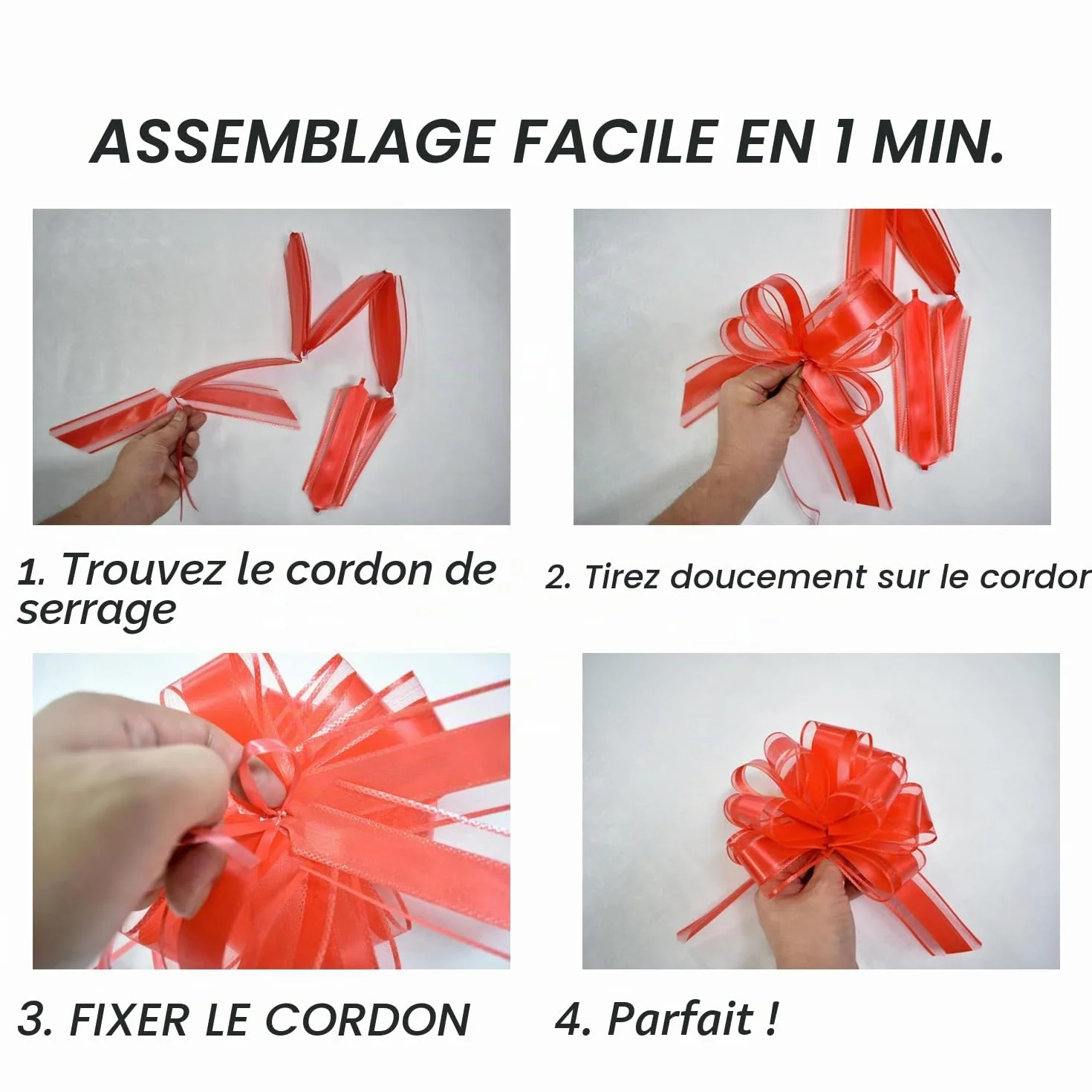 Grands nœuds décoratifs avec Ruban Cadeau 18 cm Vert pour Mariage Anniversaire Noël