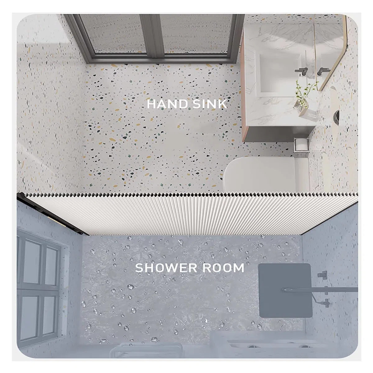 Paravent de séparation magnétique invisible pour salle de bain anti-moisissure non perforé pliable Noir 140 x 200 cm