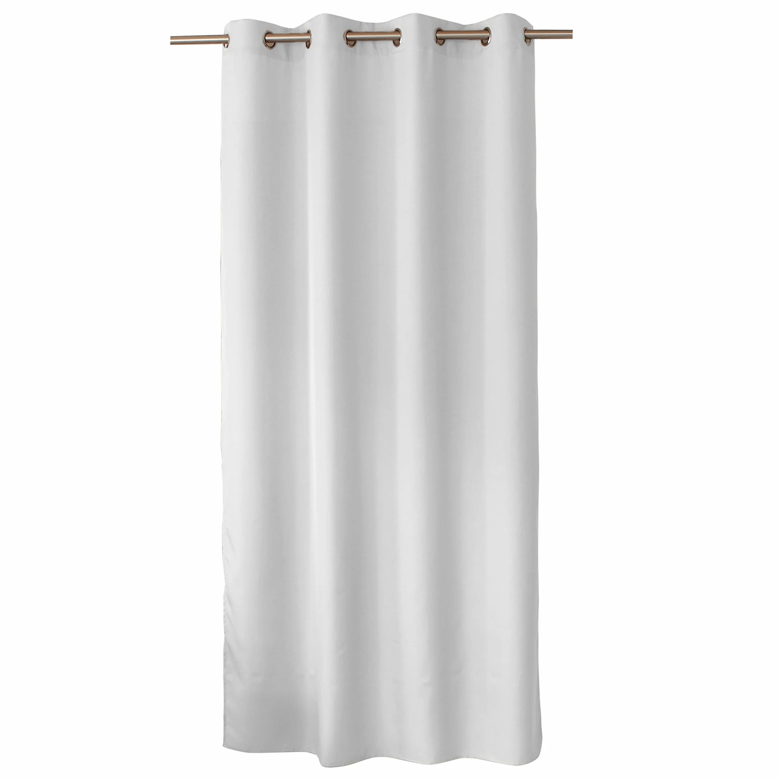 ED ENJOY HOME Rideau Décoratif Œillets argentés 140x240 cm Blanc 100% Polyester Satiné