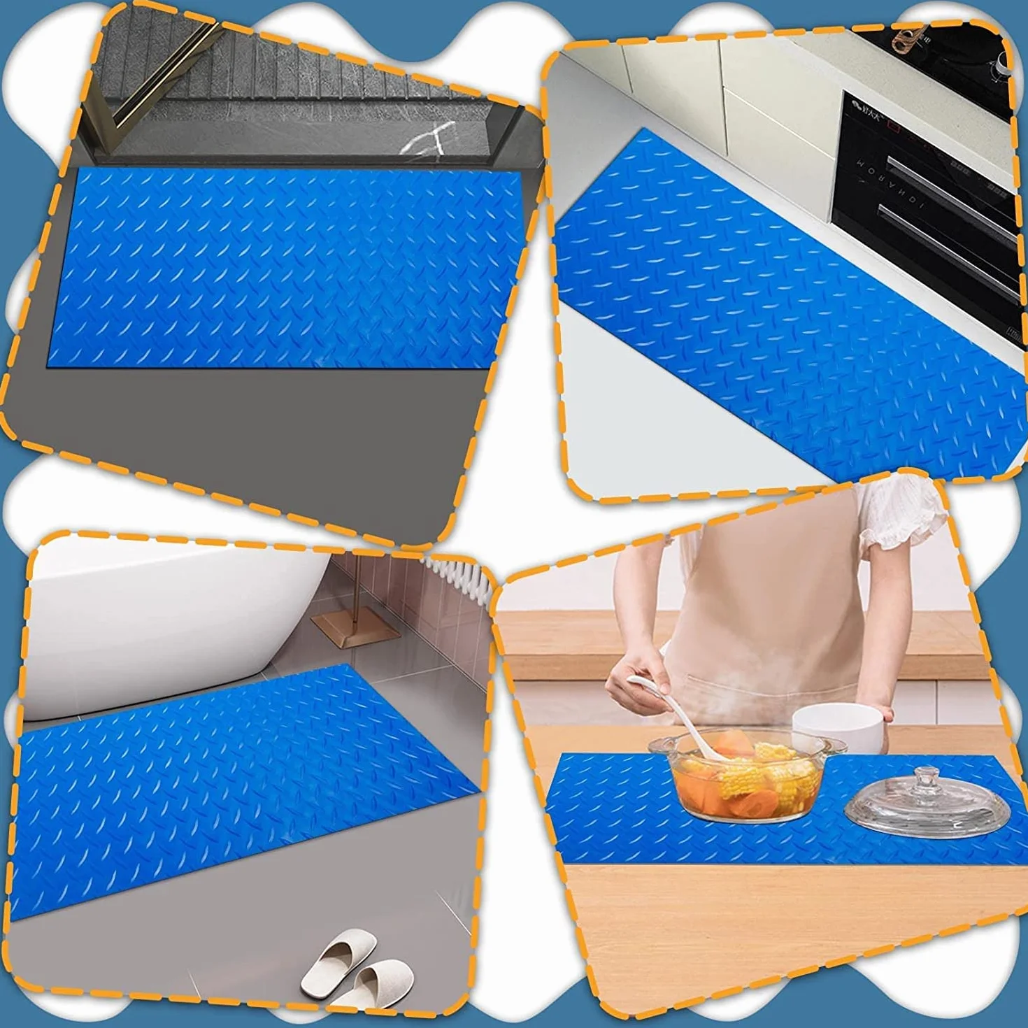 Tapis Échelle Piscine 90x40cm Antidérapant Protecteur Escalier