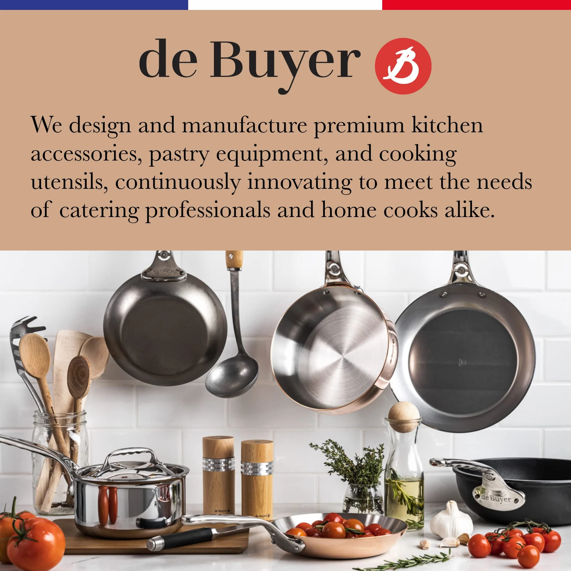 De Buyer Set de 4 cuillères-mesures en inox Argent 1/2,5/5/15 mL
