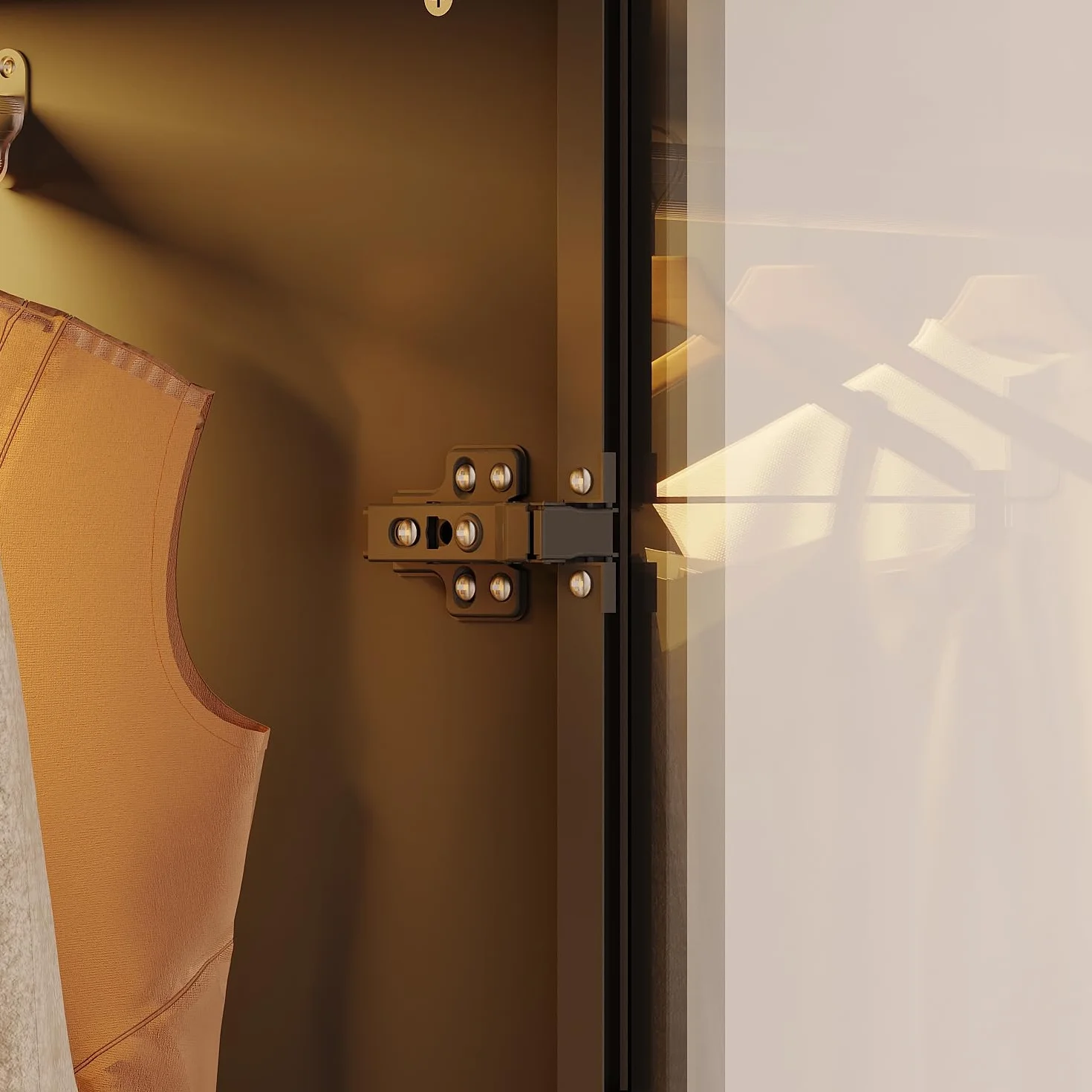 Armoire vitrée avec tringle à vêtements 190cm Vitrine avec 3 éclairages LED Armoire de rangement en verre trempé Vitrine en verre avec 6 portes 5 étagères cadre de porte en fer 120x48x190cm Noir