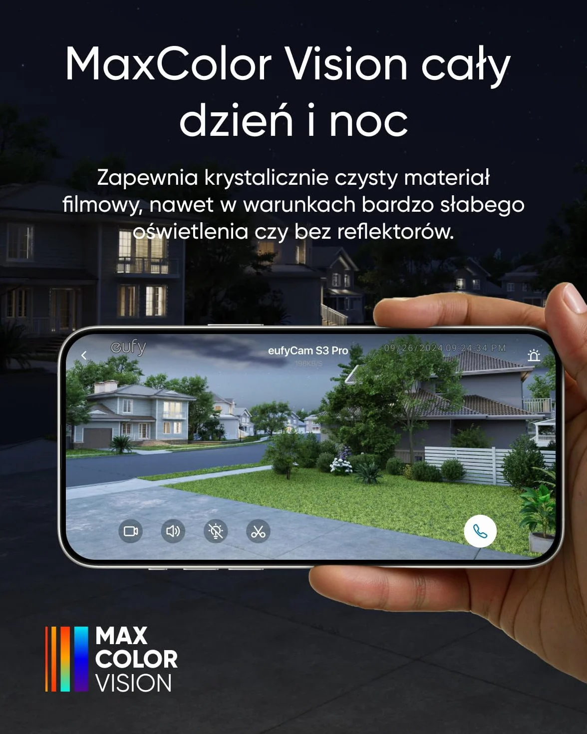 eufyCam S3 Pro zestaw 2 kamer, kamera zewnętrzna zasilana energią słoneczną, wizja nocna MaxColor, kamera bezpieczeństwa 4K z panelem słonecznym, Forever Power 2.0 (Opakowanie pojedyncze)