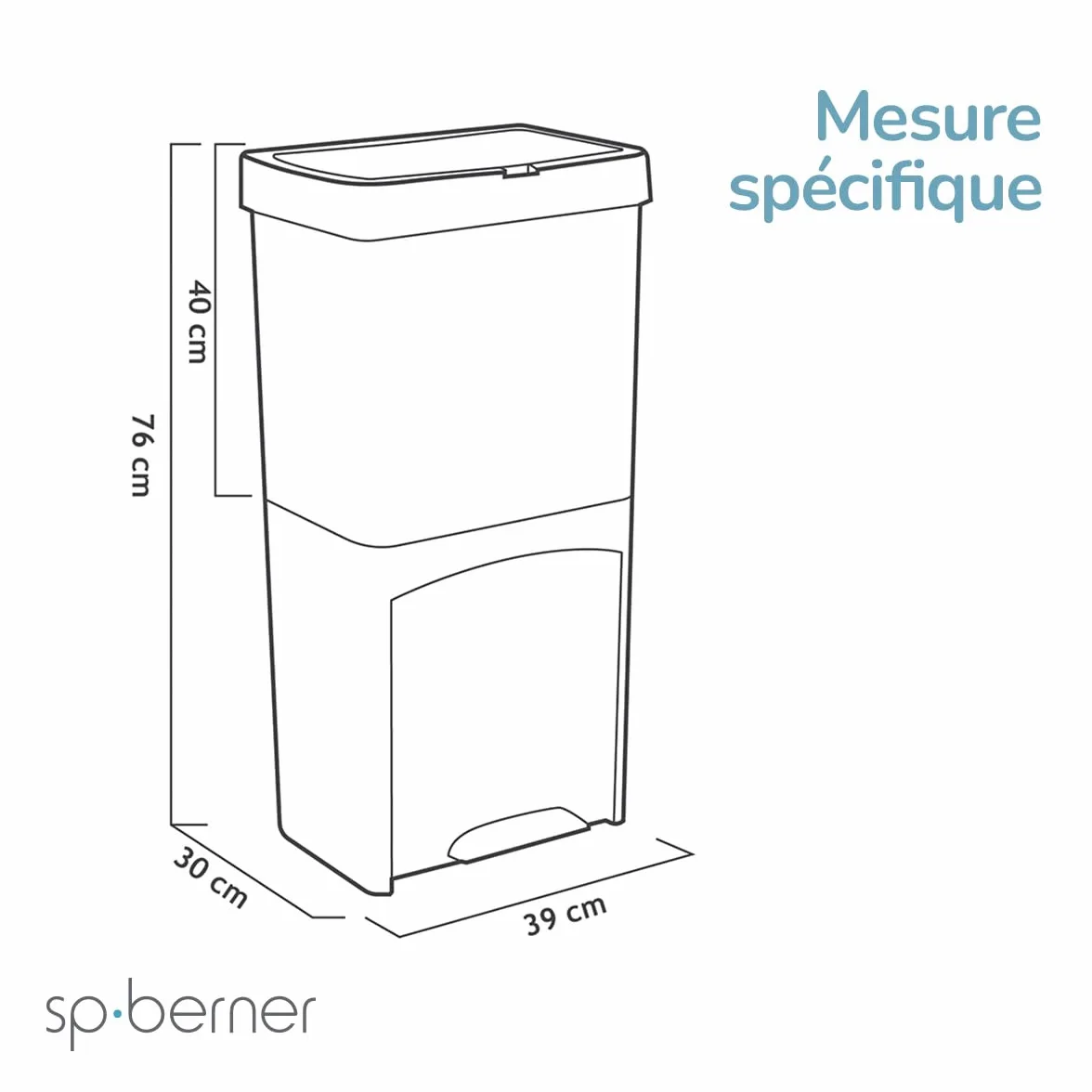 Poubelle de recyclage 70 L avec pédale 3 compartiments Gris anthracite