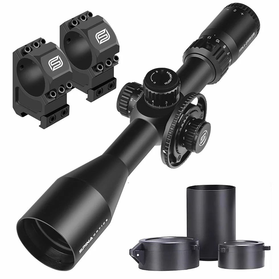 SPINA OPTICS HD 4.5-27X50 FFP Pierwsze lunety z płaszczyzną ogniskową, czerwono-zielony podświetlany zakres optyki celowniczej BDC pasuje do .308