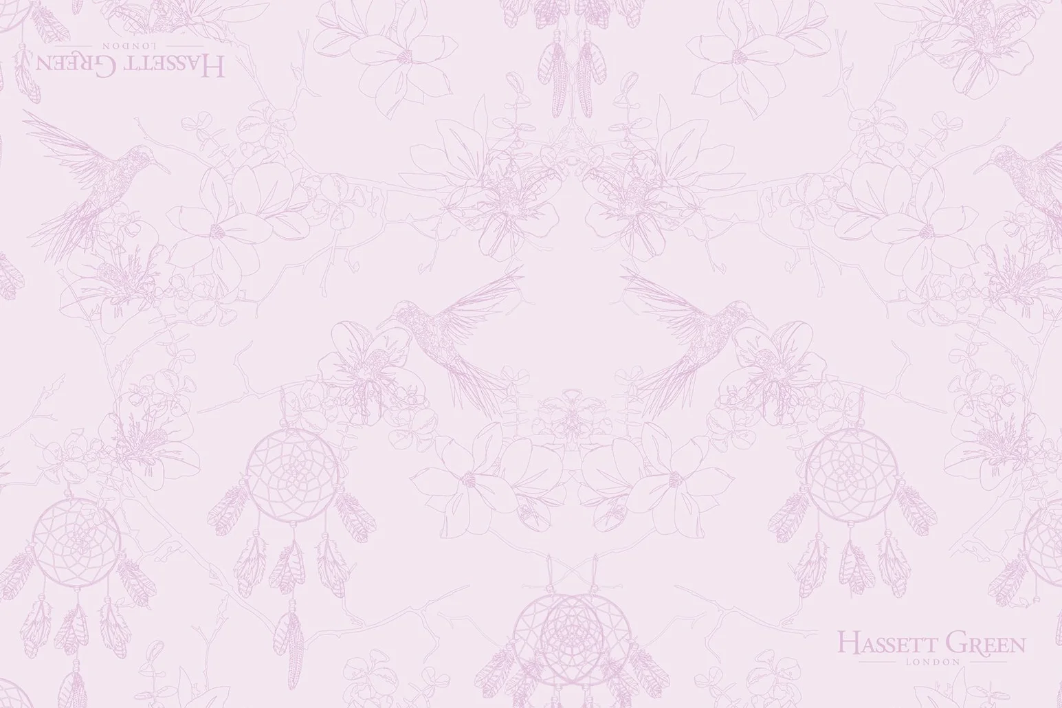 Hassett Green London Lot de 4 doublures de tiroir parfumées Chèvrefeuille Jasmin Lilas Lavande Coton Naturel 600 x 400 cm