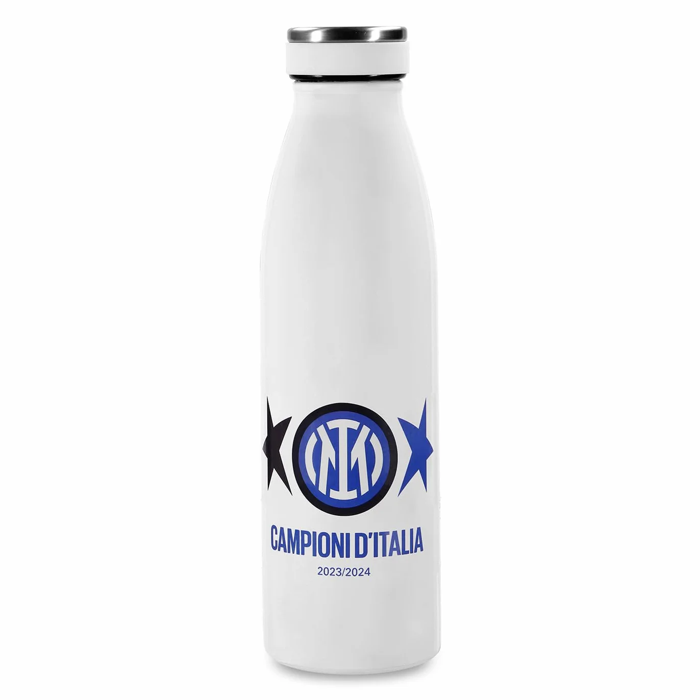Inter I M New Logo Bottle Gourde Unisexe Adulte, Blanc Écusson, 500 ML