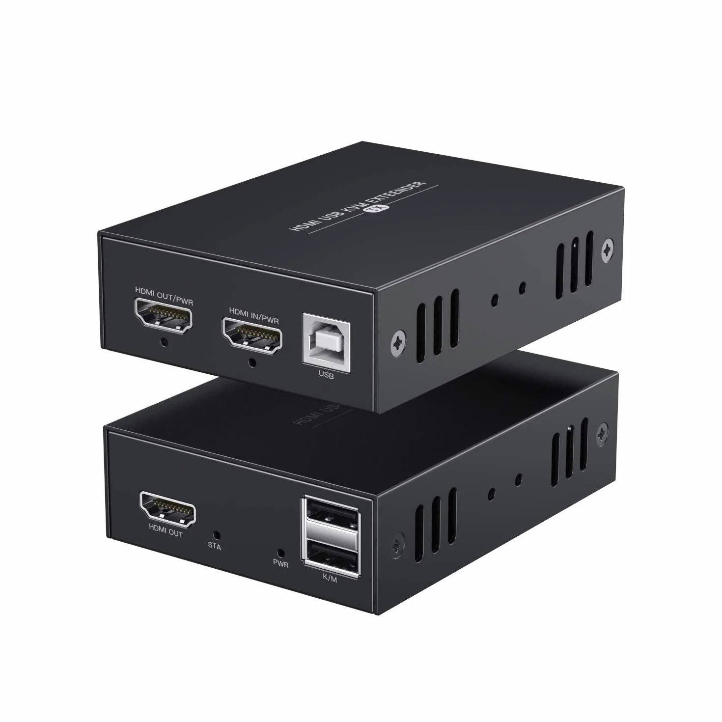 PWAYTEK Przedłużacz HDMI KVM USB 1080P Over Cat5e/6 kabel Ethernet 45 m do sterowania myszką i klawiaturą sygnały zdalne